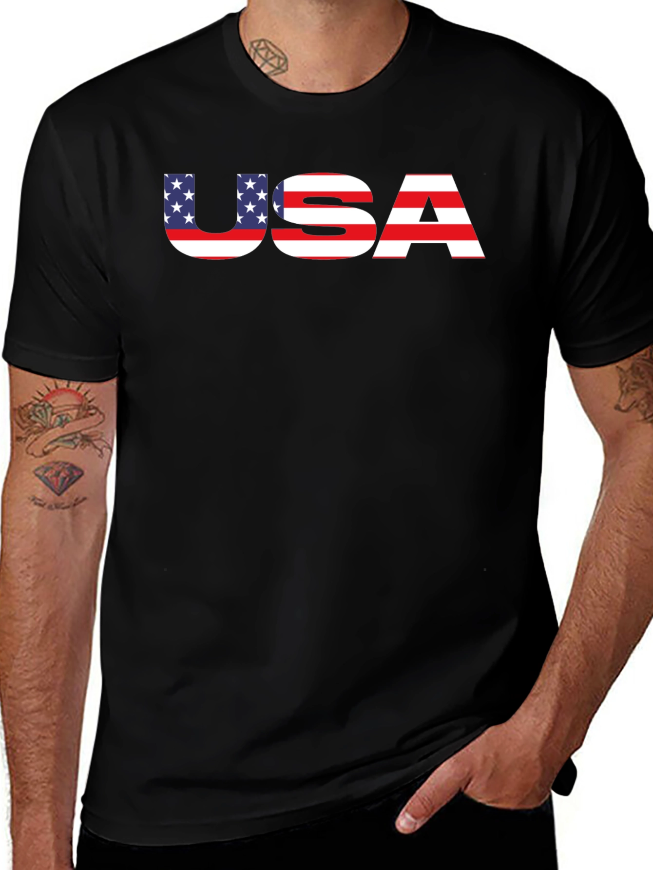 USA Flag Graphic T-Shirt