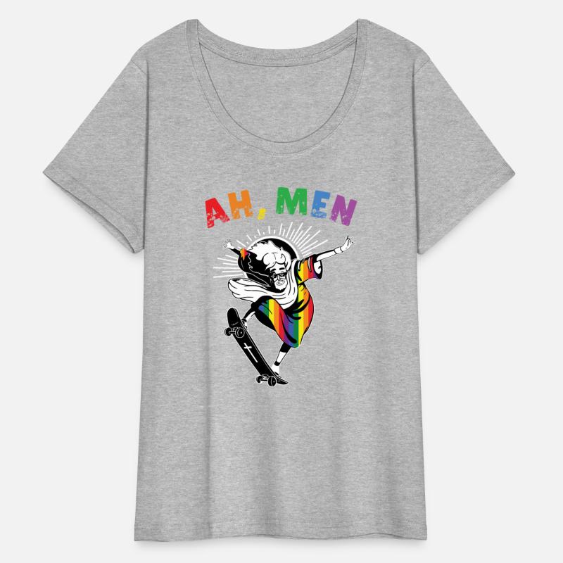 Ah Men Funny LGBT Gay Pride Jesus Rainbow Flag