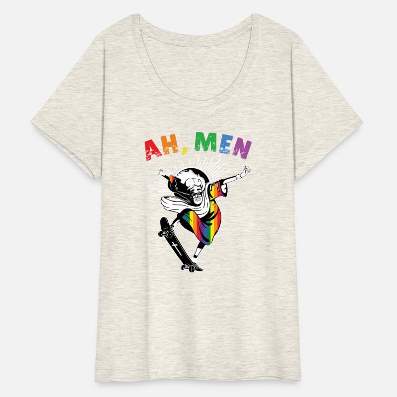 Ah Men Funny LGBT Gay Pride Jesus Rainbow Flag