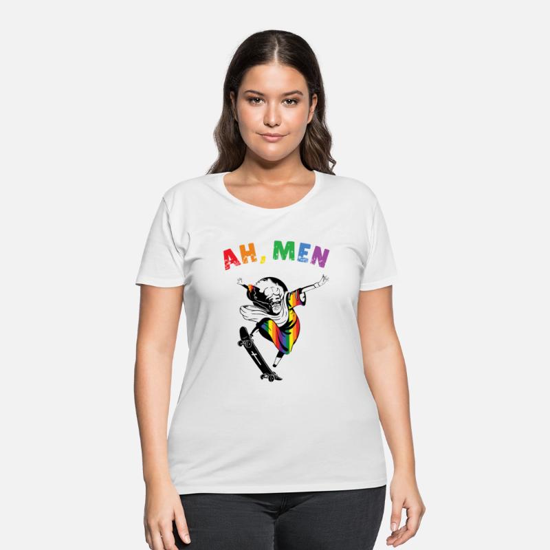 Ah Men Funny LGBT Gay Pride Jesus Rainbow Flag