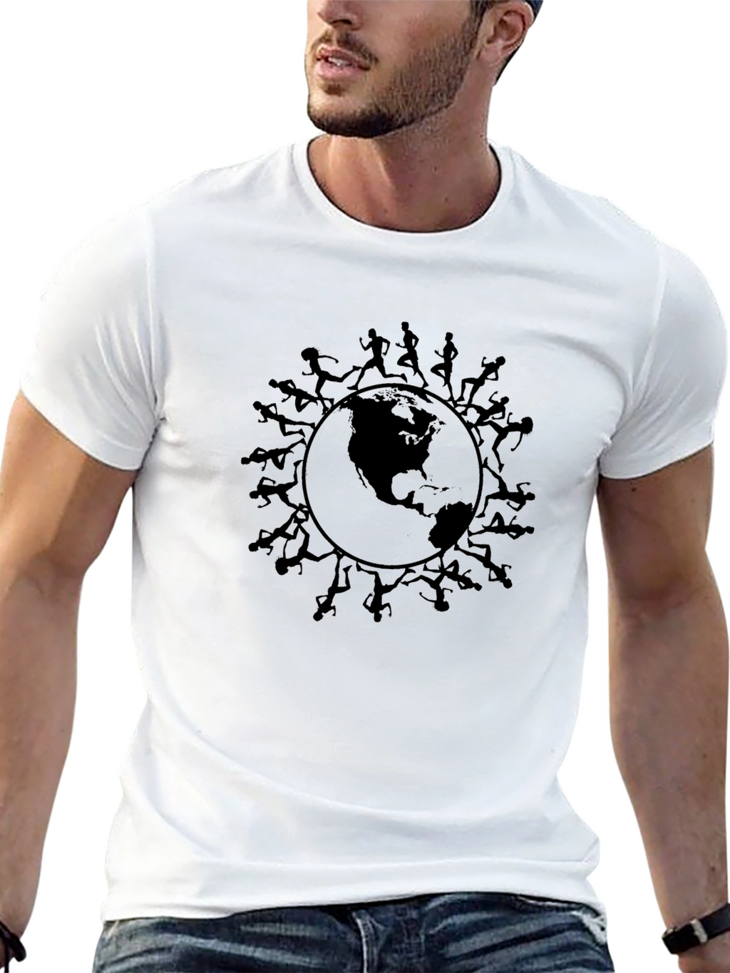Global Runners Graphic T-Shirt - Black