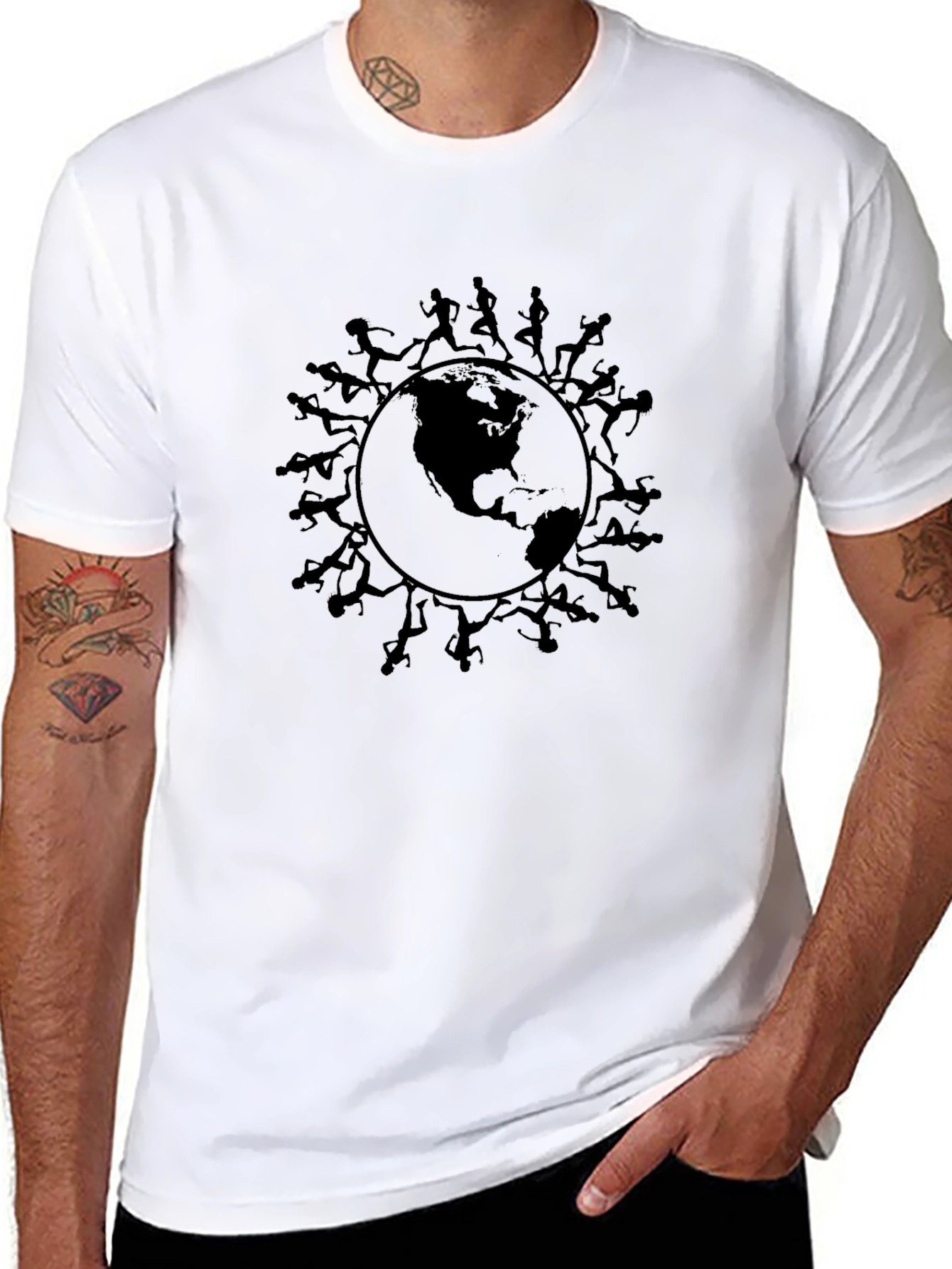 Global Runners Graphic T-Shirt - Black