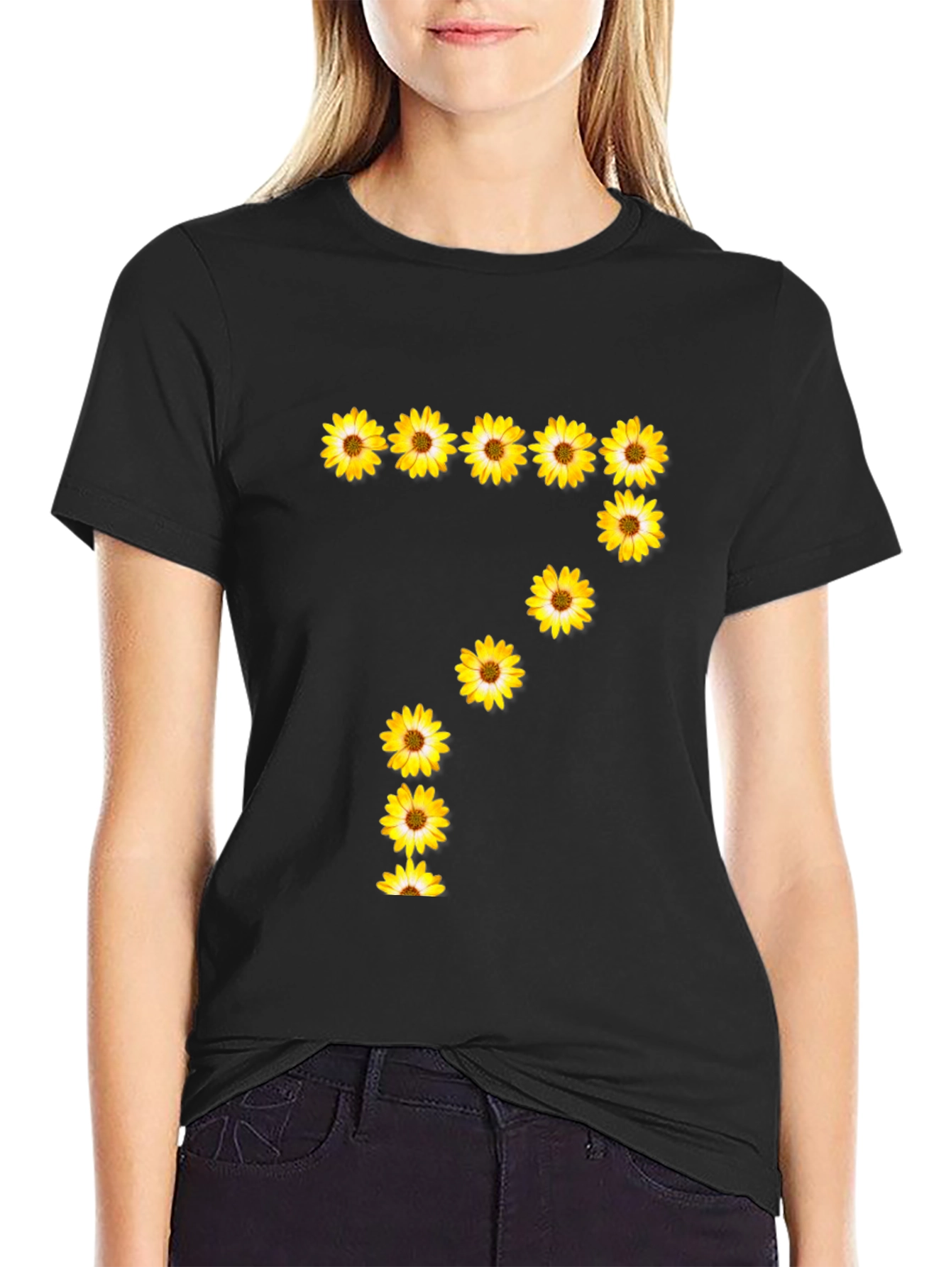 Sunflower Number 7 Black T-Shirt