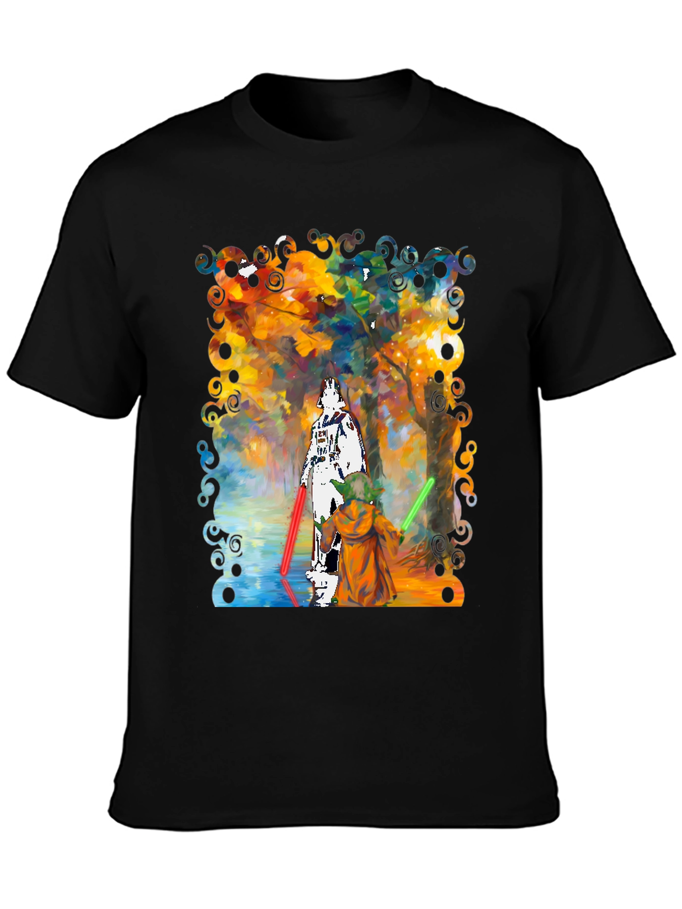 Star Wars Darth Vader Yoda Paint T-Shirt