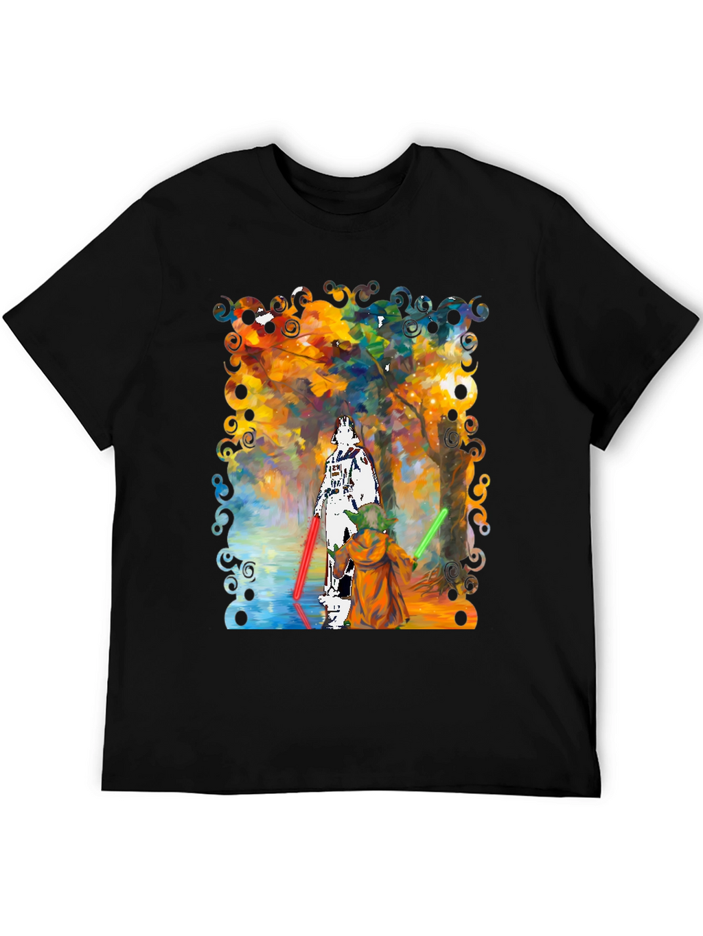 Star Wars Darth Vader Yoda Paint T-Shirt