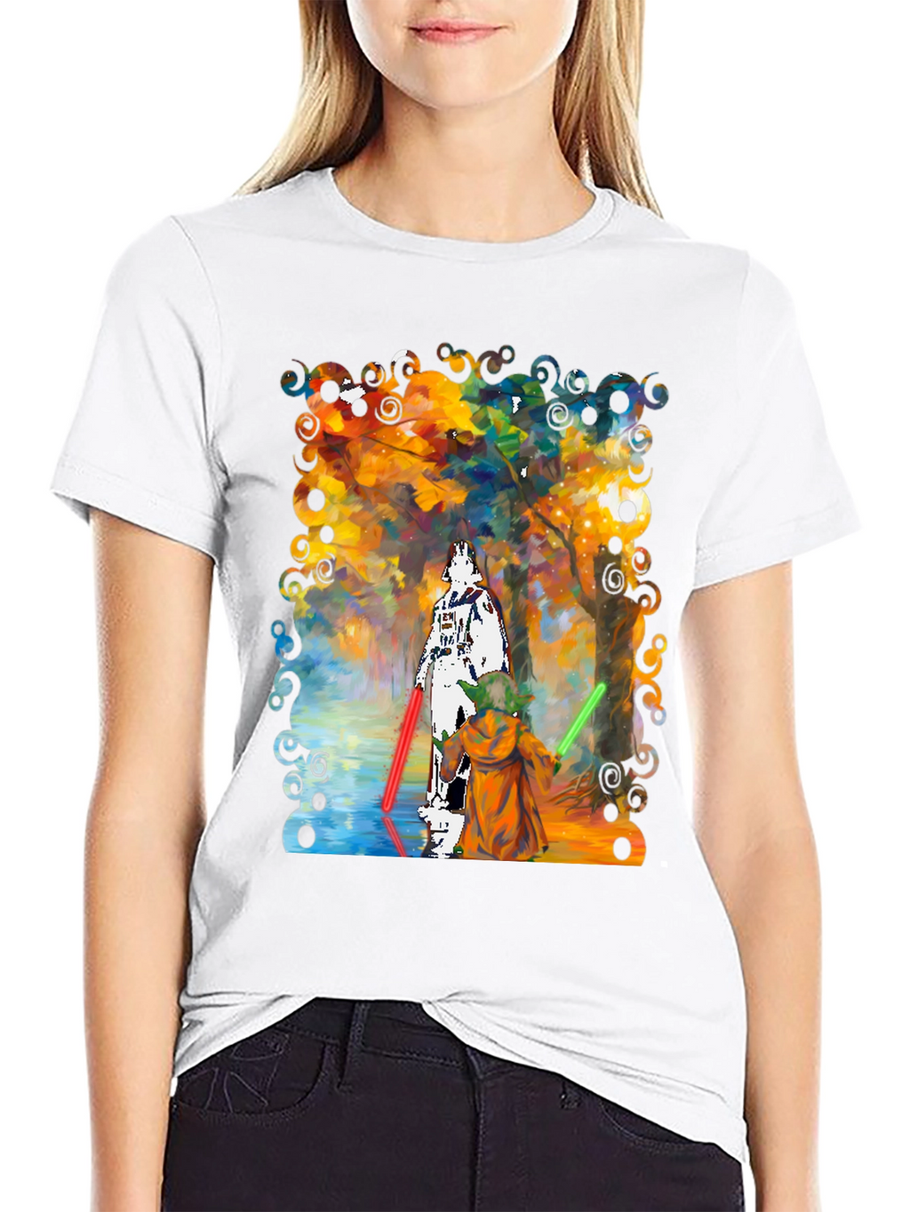 Star Wars Darth Vader Yoda Paint T-Shirt