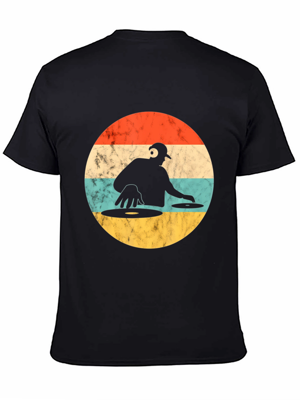 Retro DJ Graphic T-Shirt - Turntable Design