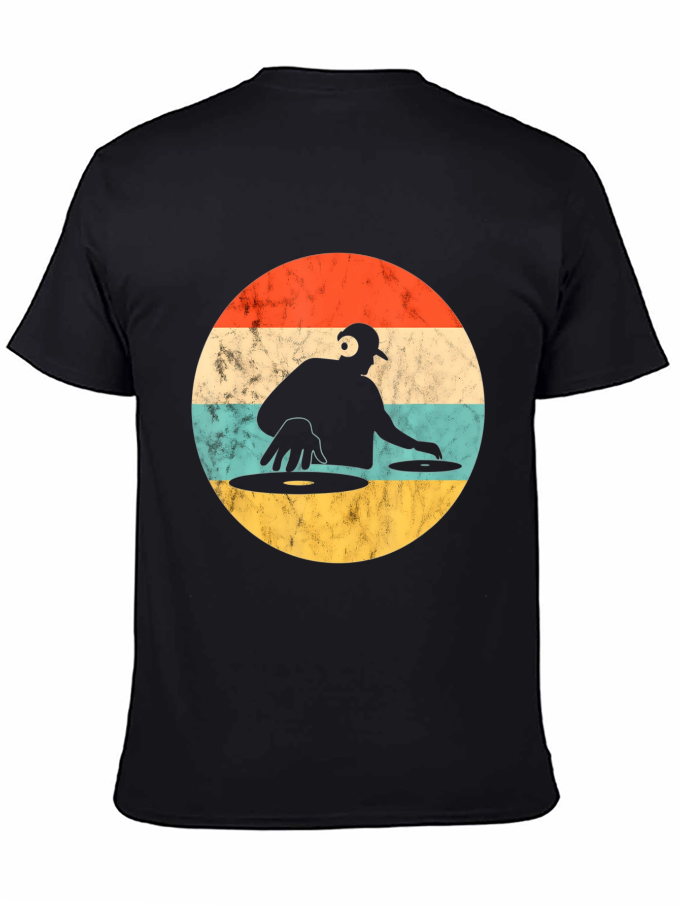 Retro DJ Graphic T-Shirt - Turntable Design