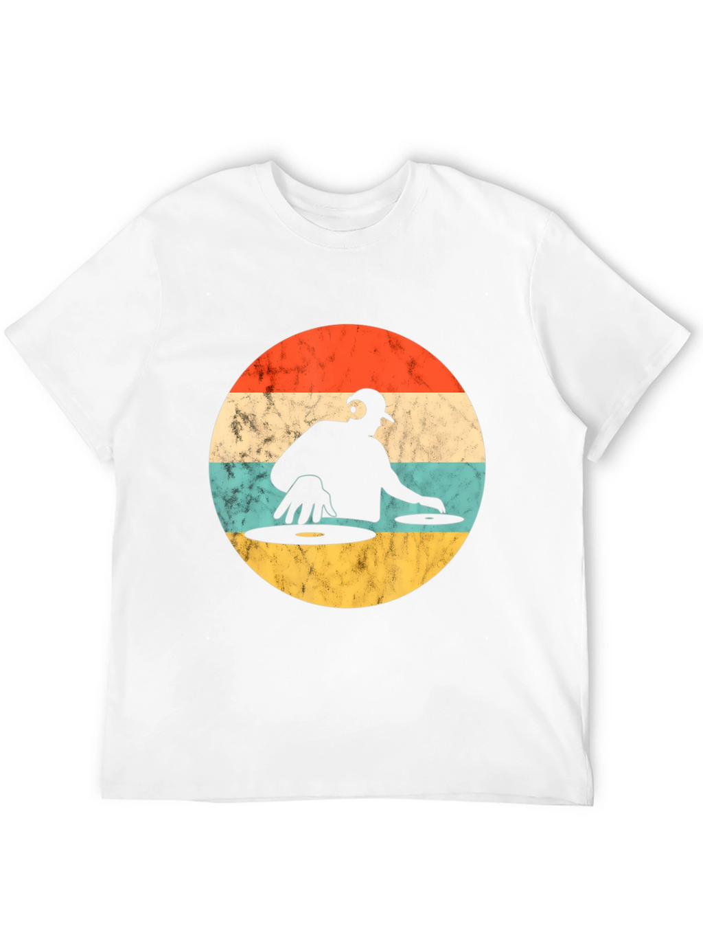 Retro DJ Graphic T-Shirt - Turntable Design