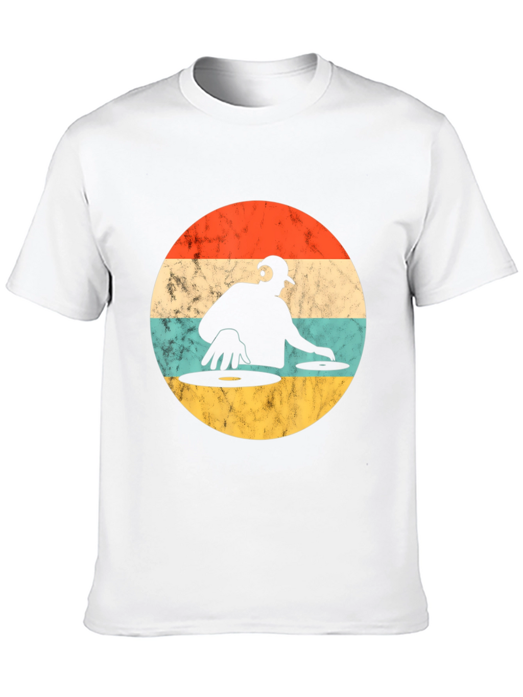 Retro DJ Graphic T-Shirt - Turntable Design