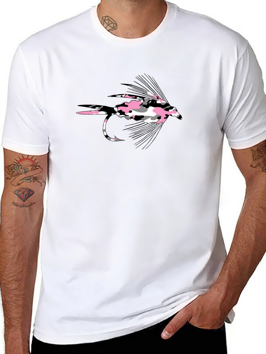 Fly Fishing Camo T-Shirt - Unique Angler Tee