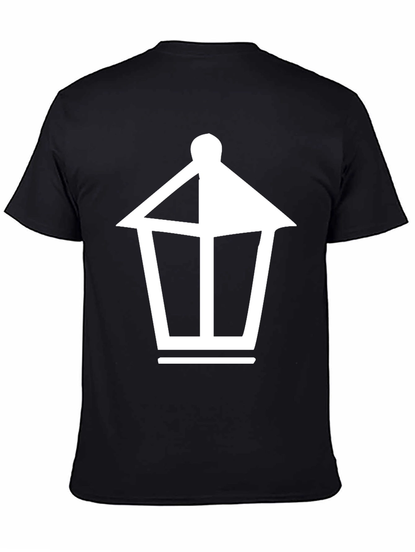 Black T-Shirt with Lantern Graphic