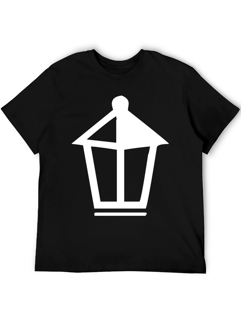 Black T-Shirt with Lantern Graphic