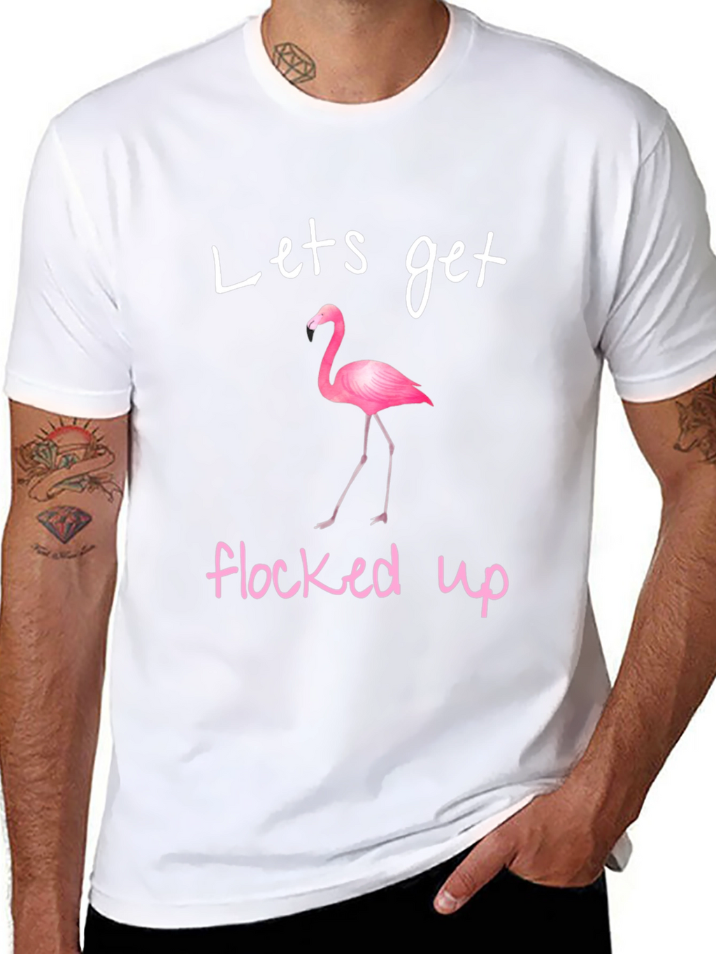 Lets Get Flocked Up Flamingo T-Shirt