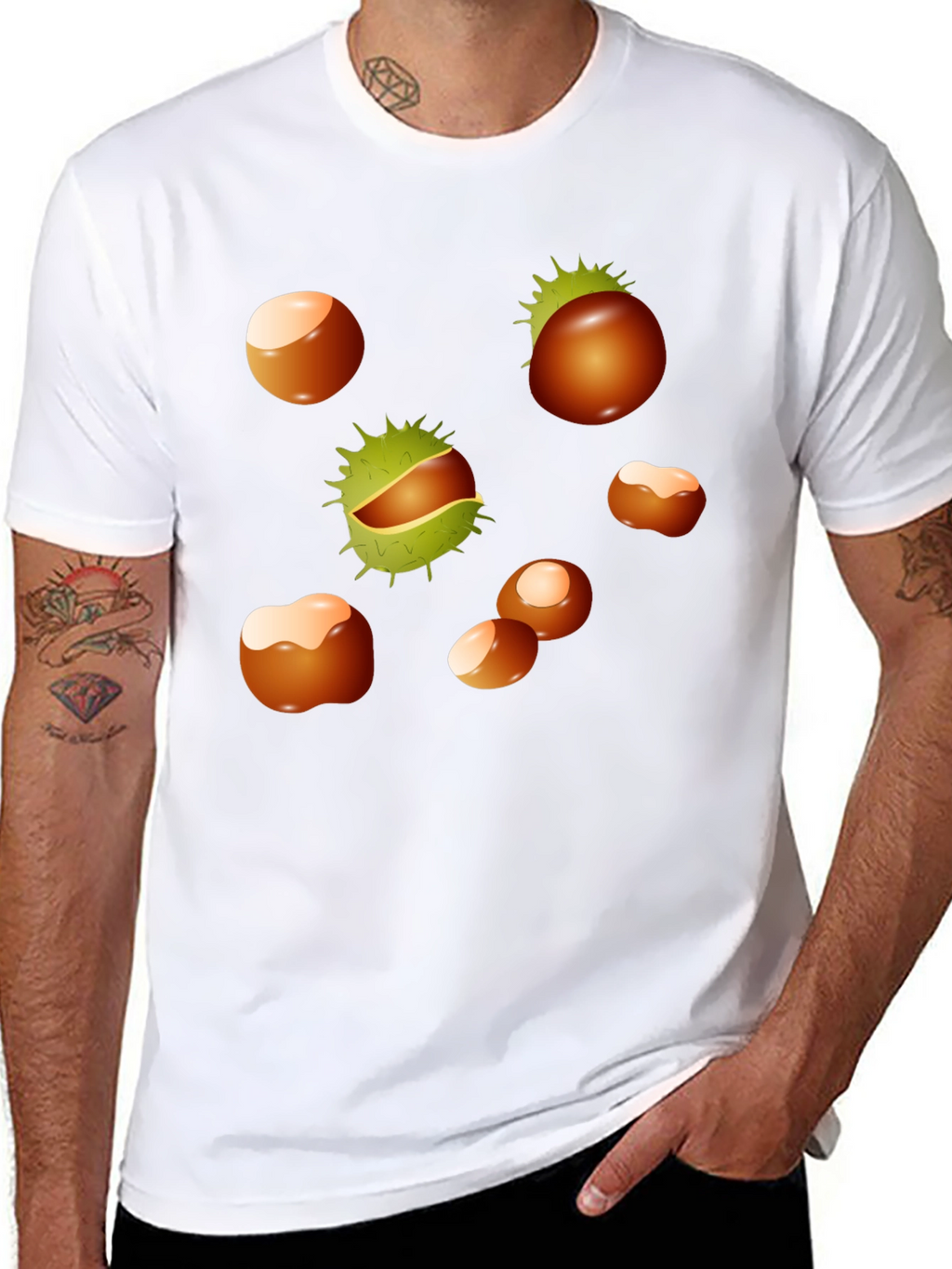 Chestnuts Patterned T-Shirt