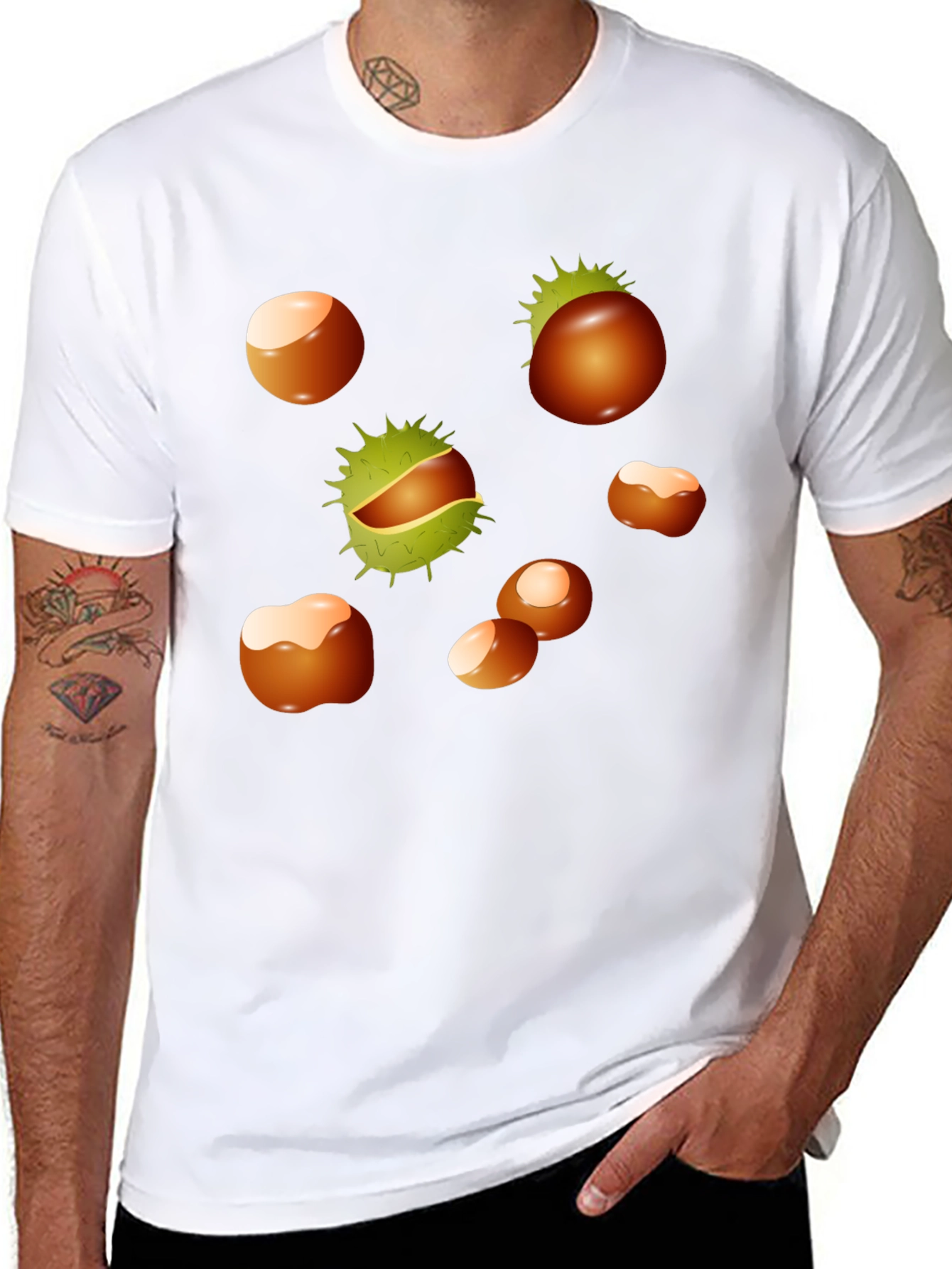 Chestnuts Patterned T-Shirt
