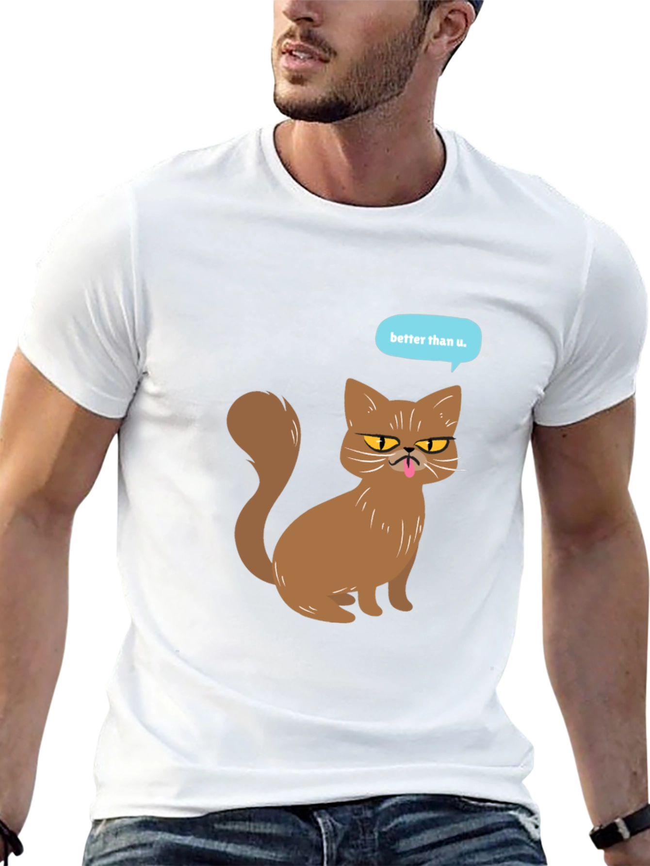 Funny Cat T-Shirt - Better Than U Graphic Tee