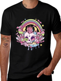 Pastel Goth Skull Rainbow T-Shirt