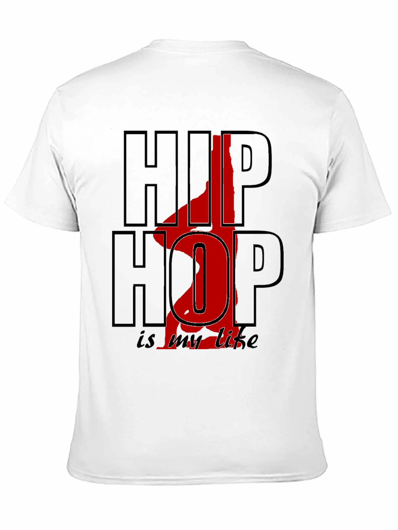 Hip Hop Is My Life Graphic Black Tee
