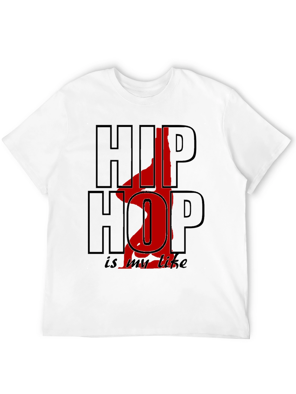 Hip Hop Is My Life Graphic Black Tee