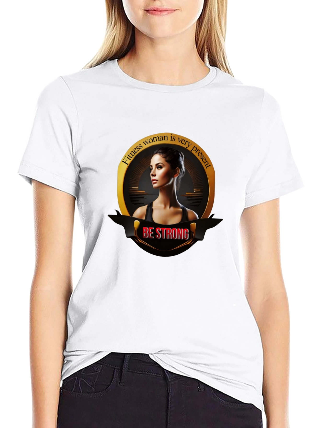 Fitness Woman Graphic Tee - Be Strong