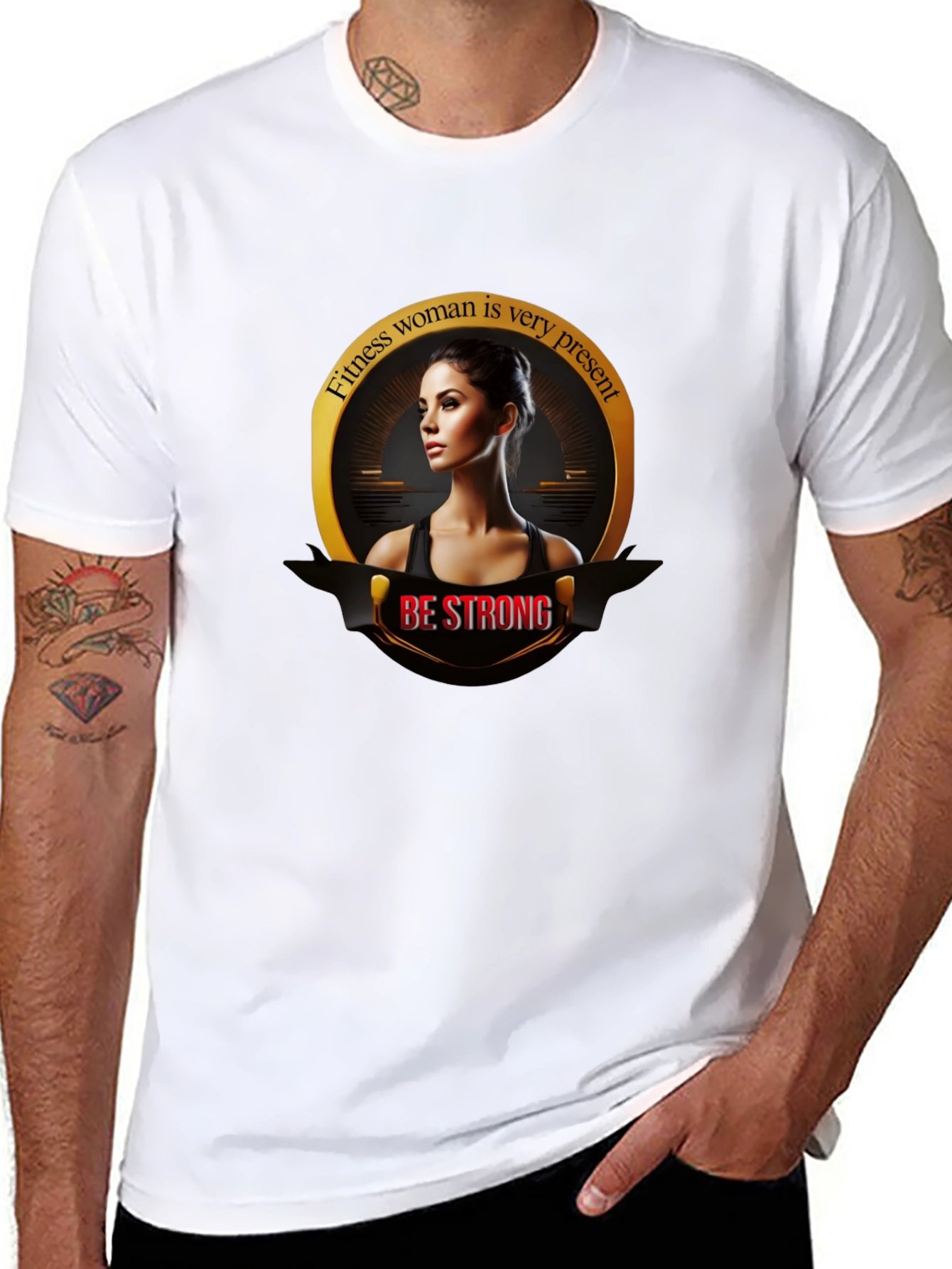 Fitness Woman Graphic Tee - Be Strong