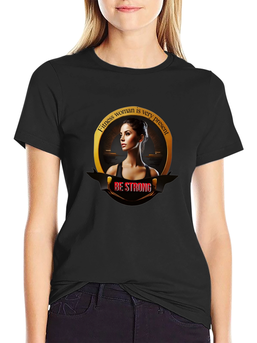 Fitness Woman Graphic Tee - Be Strong