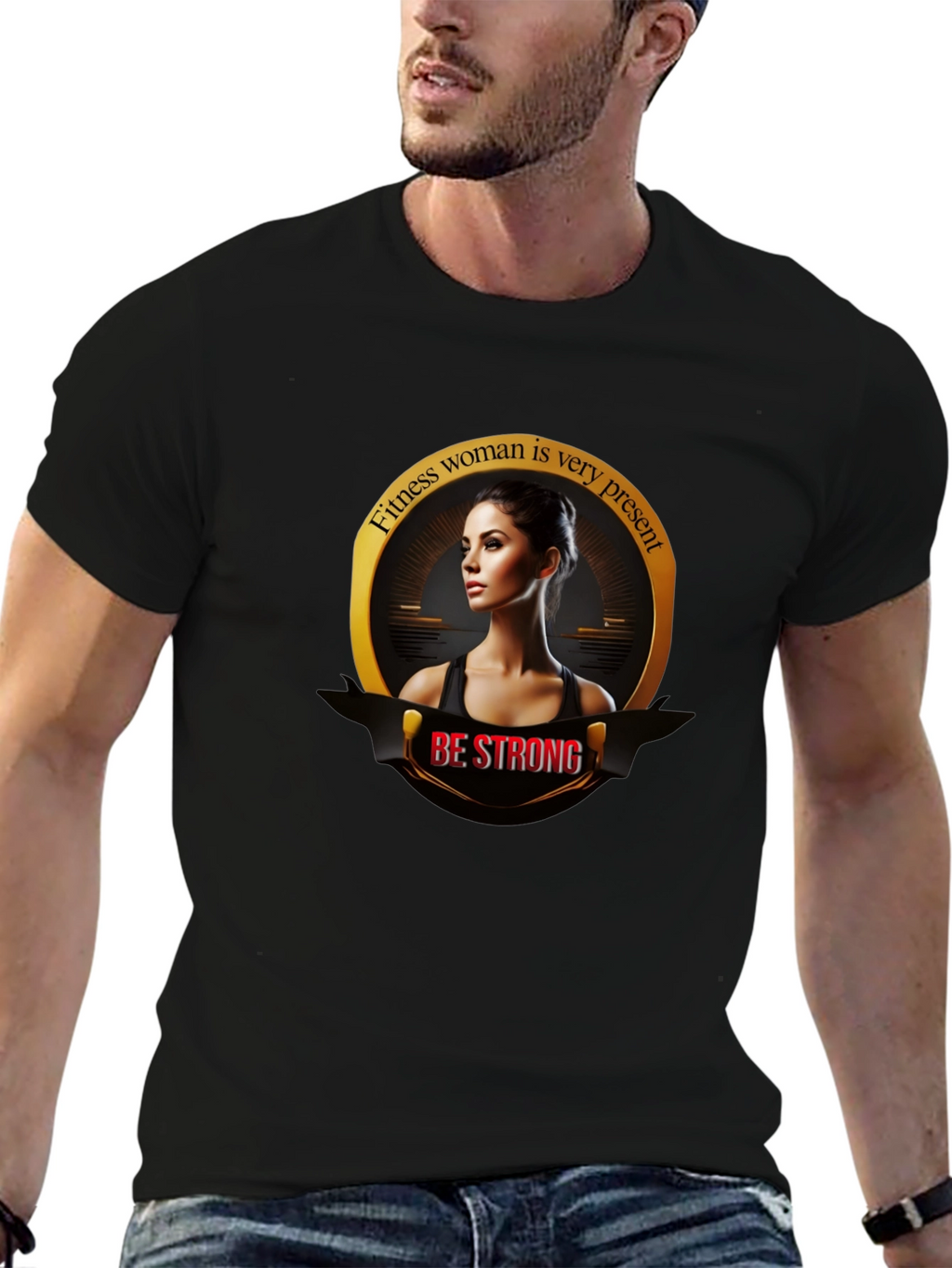 Fitness Woman Graphic Tee - Be Strong