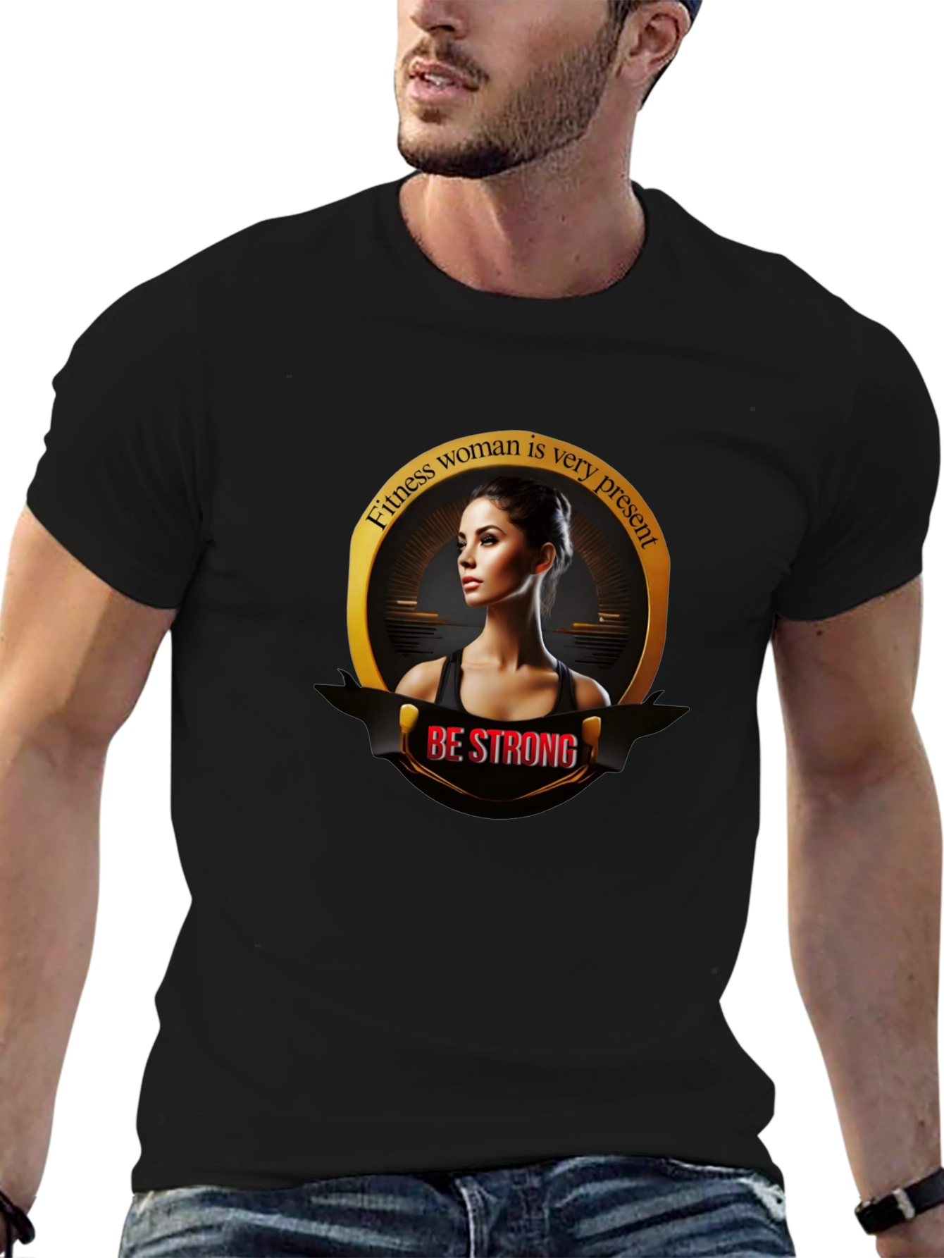 Fitness Woman Graphic Tee - Be Strong
