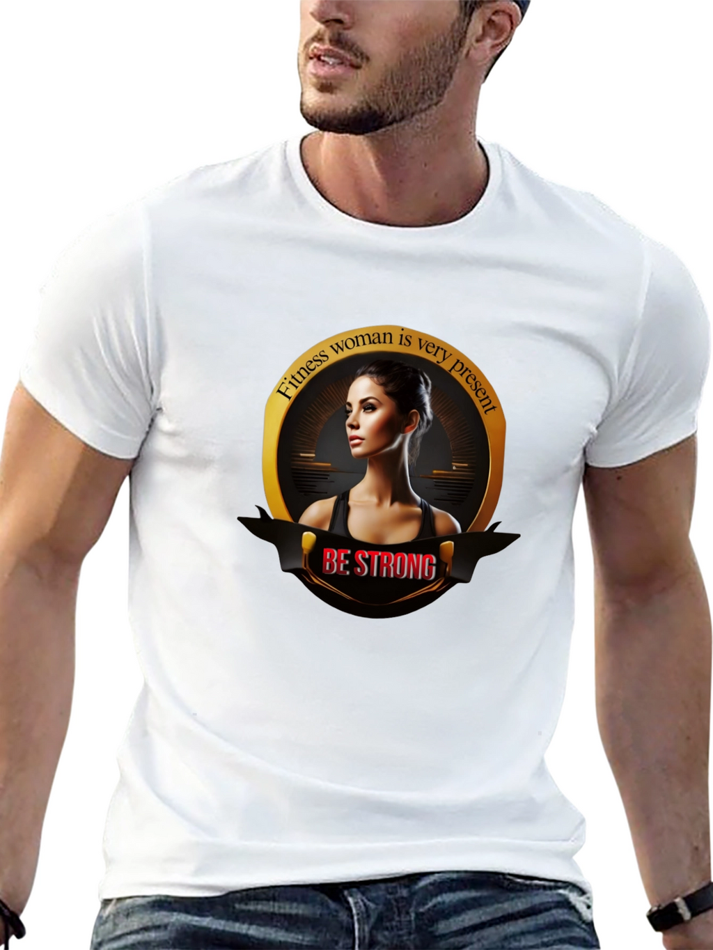 Fitness Woman Graphic Tee - Be Strong