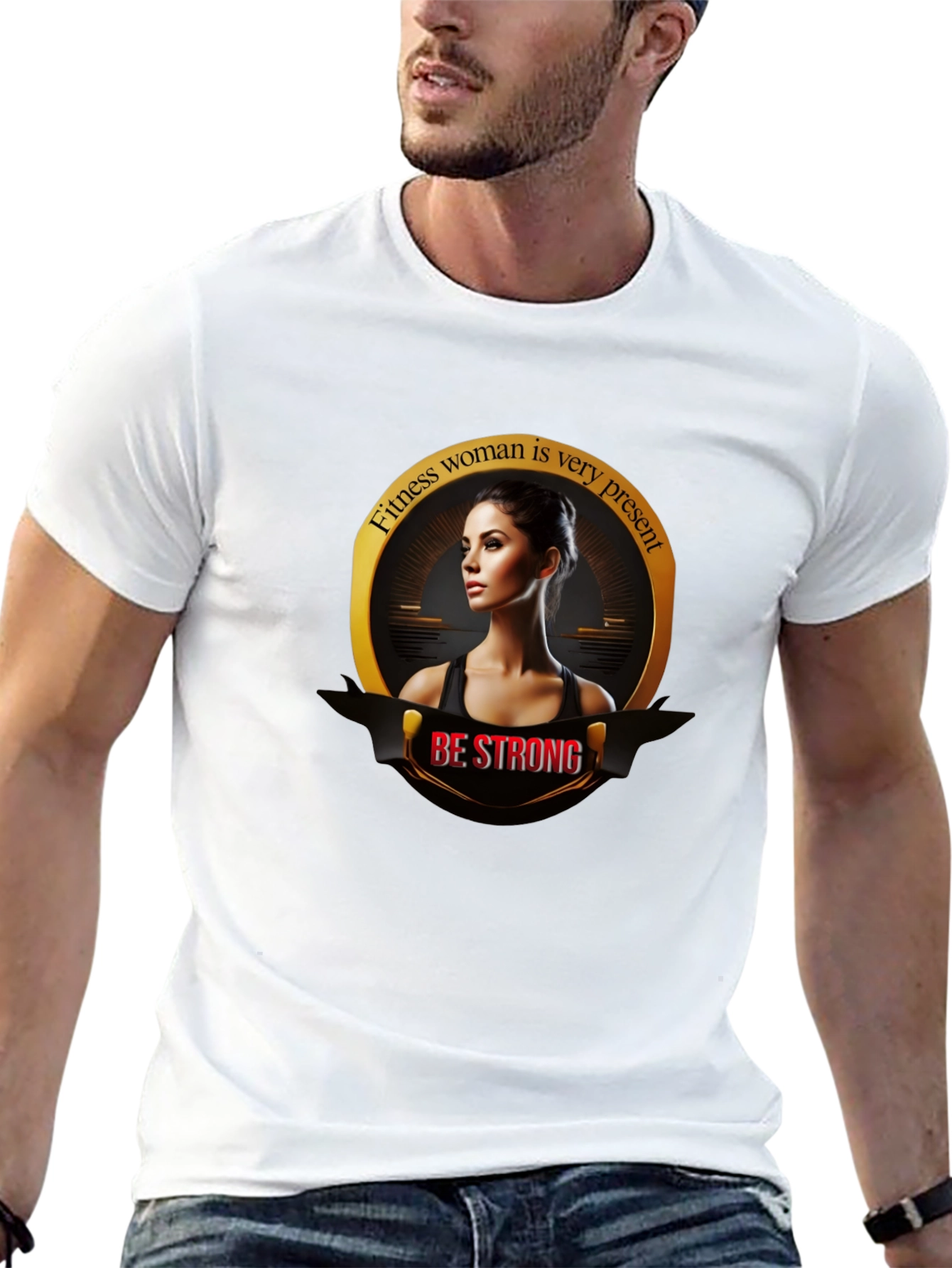 Fitness Woman Graphic Tee - Be Strong