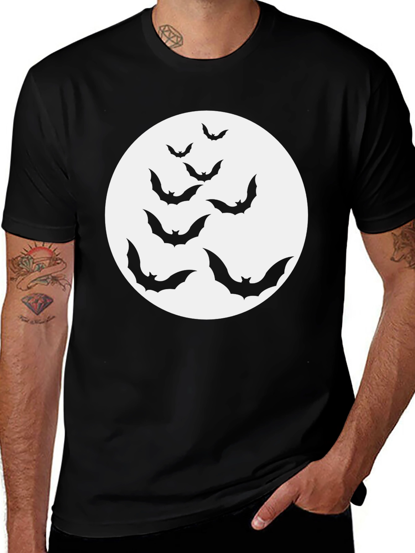 Halloween Bat Moon T-Shirt