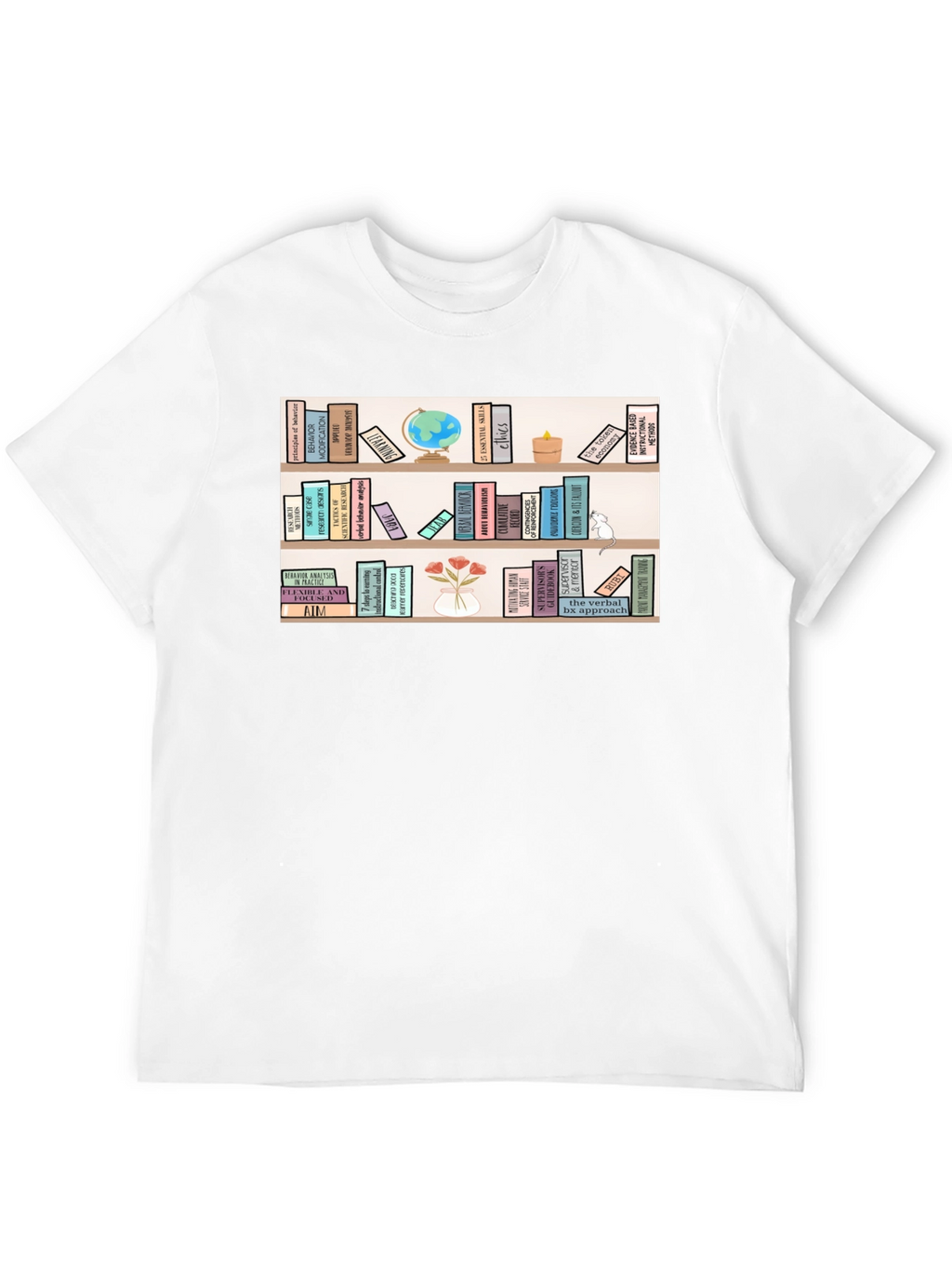 Bookworm T-Shirt | Library Bookshelf Design