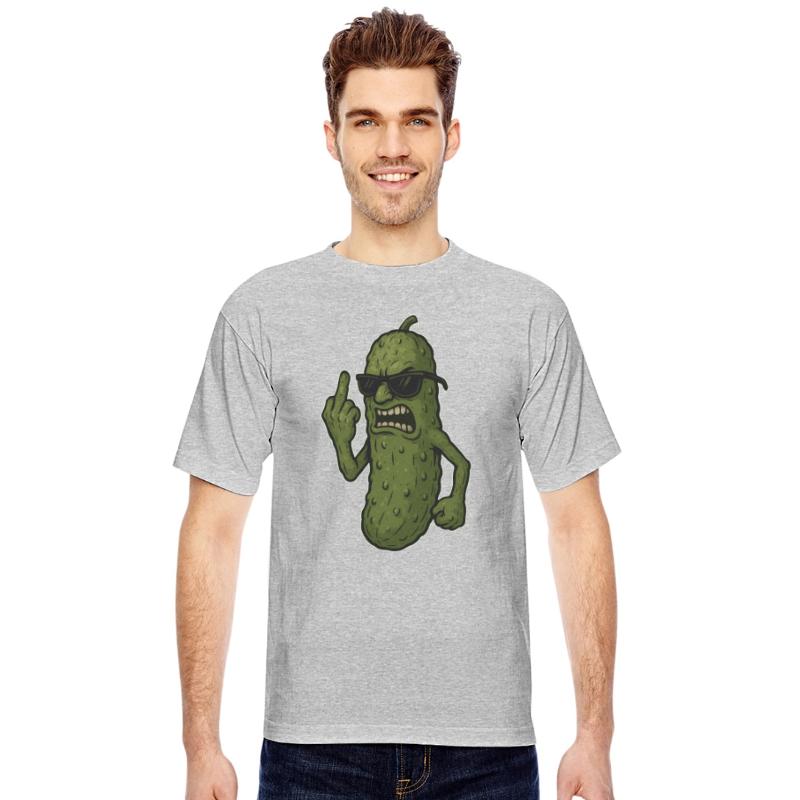Angry Pickle Flipping the Bird
