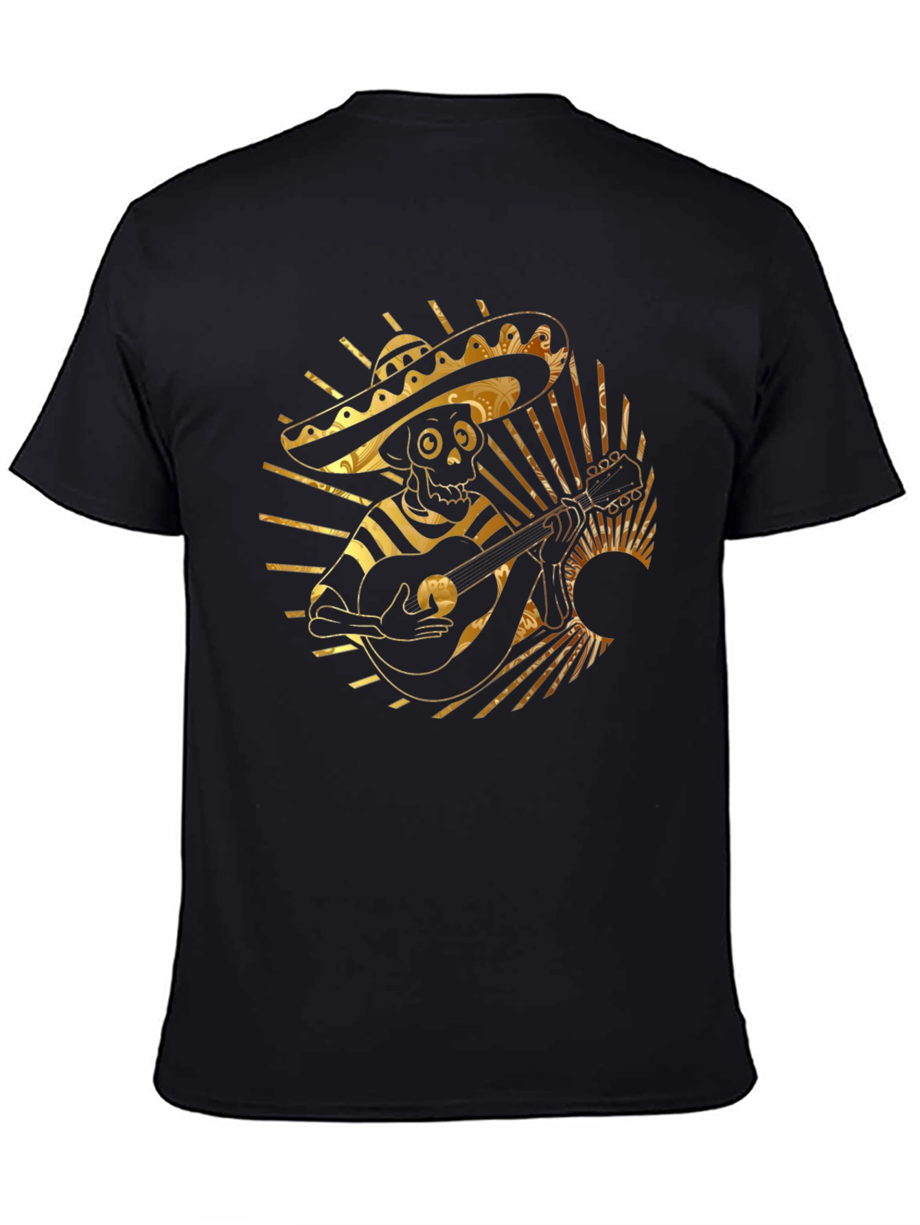 Day of the Dead T-Shirt - Skeleton Guitar Player Tee