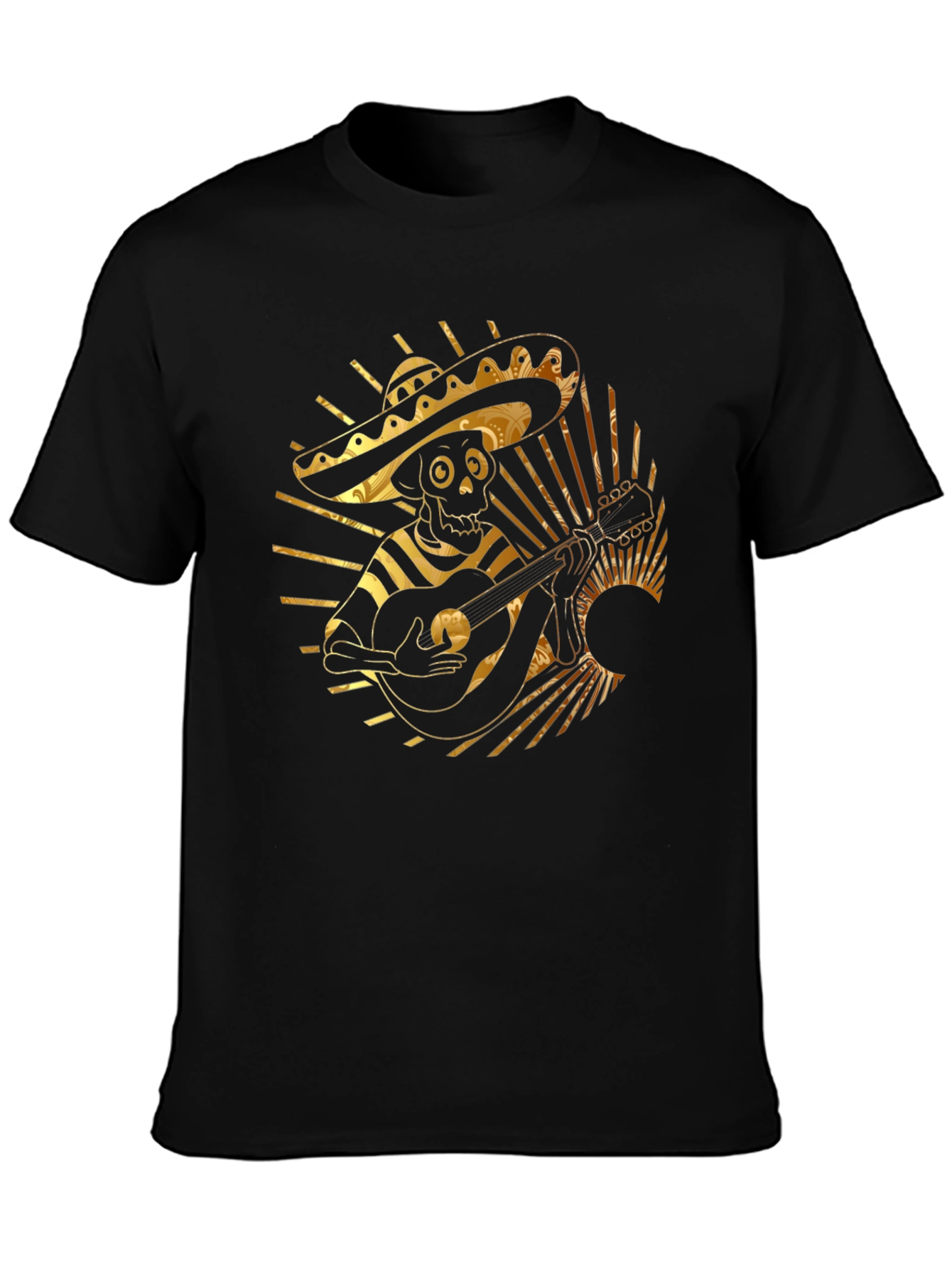 Day of the Dead T-Shirt - Skeleton Guitar Player Tee