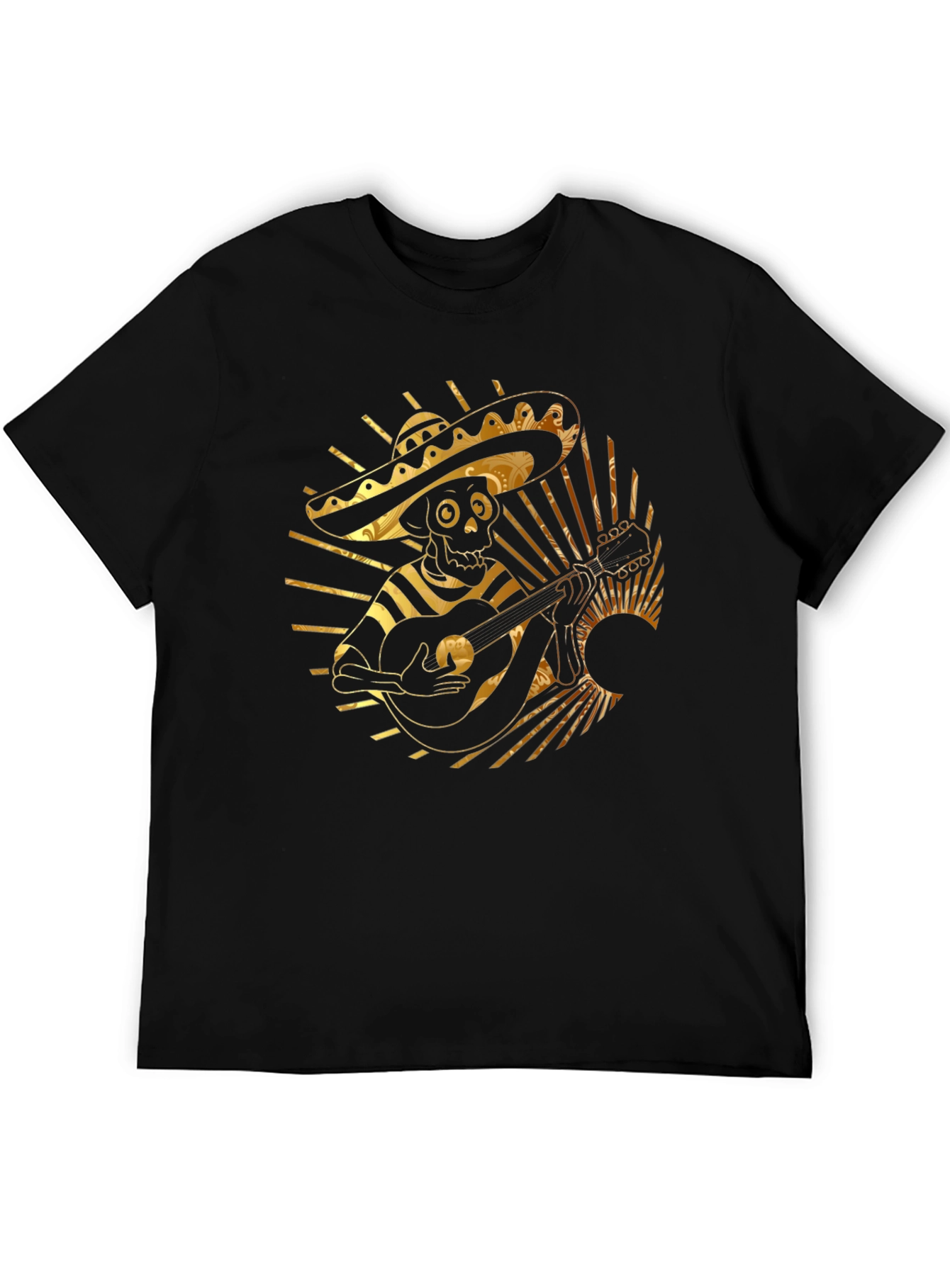 Day of the Dead T-Shirt - Skeleton Guitar Player Tee