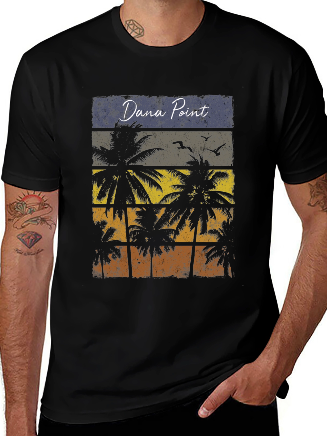 Dana Point Palm Tee - Vintage Inspired