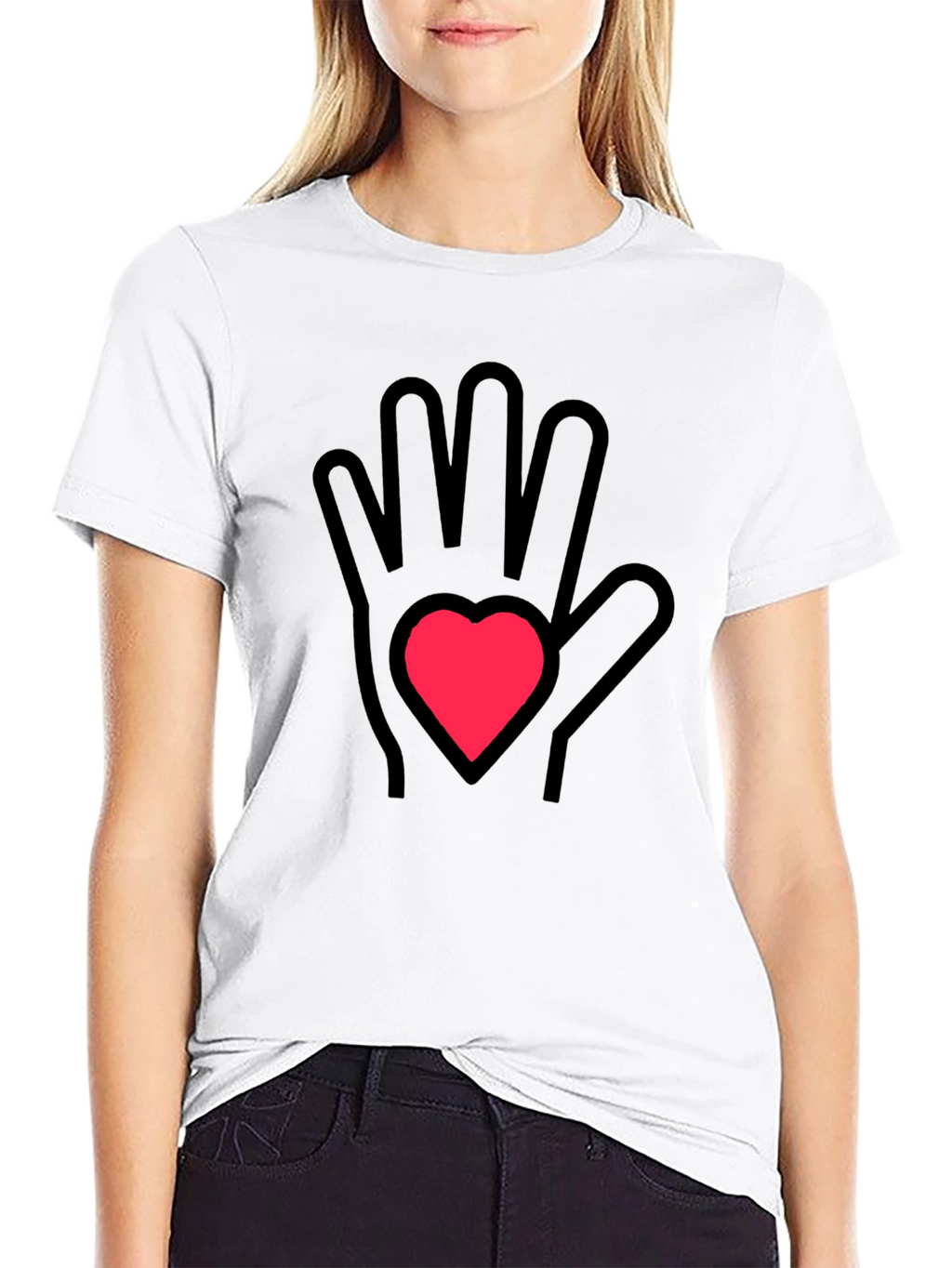 Hand Heart Graphic T-Shirt