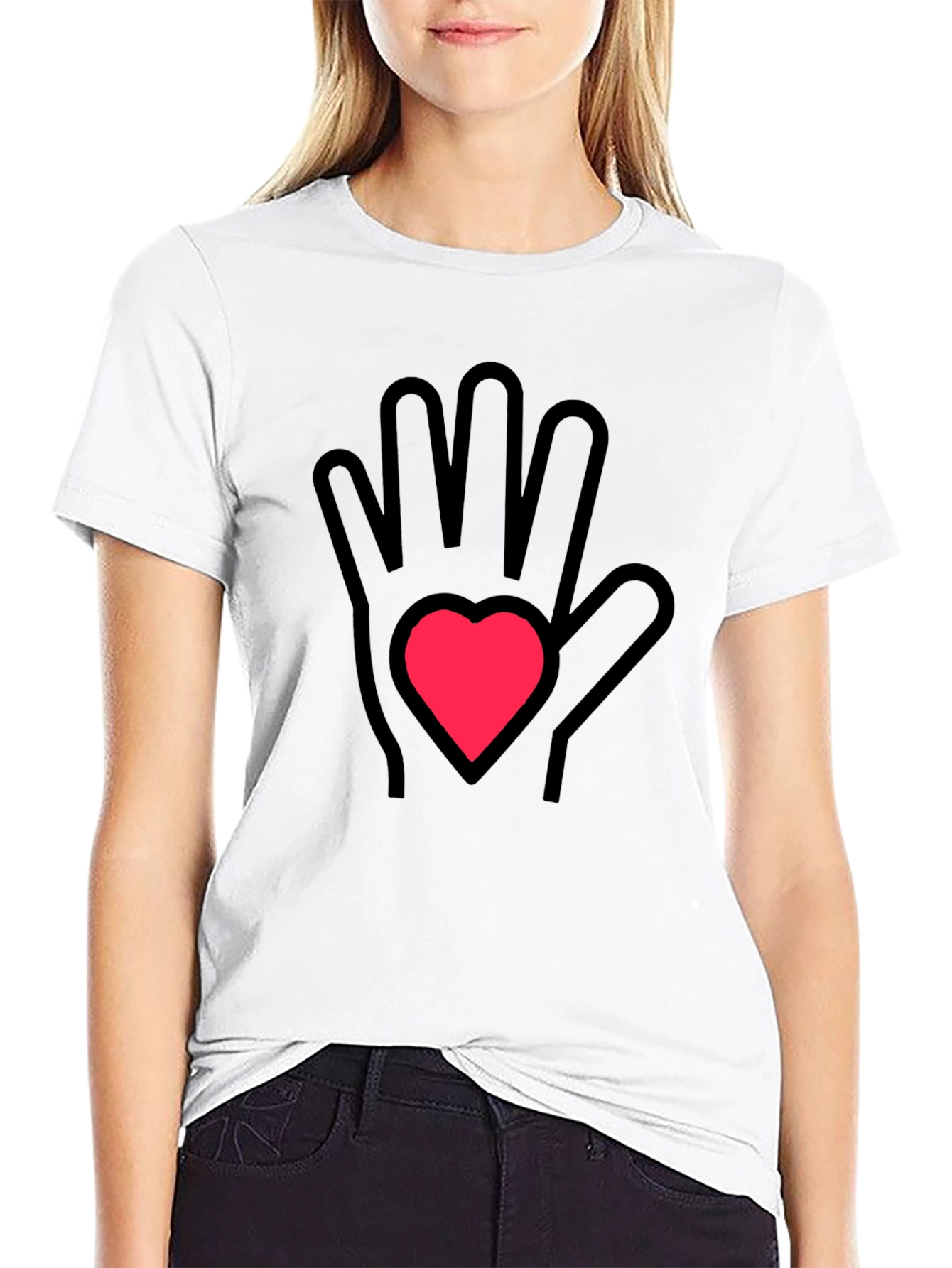 Hand Heart Graphic T-Shirt