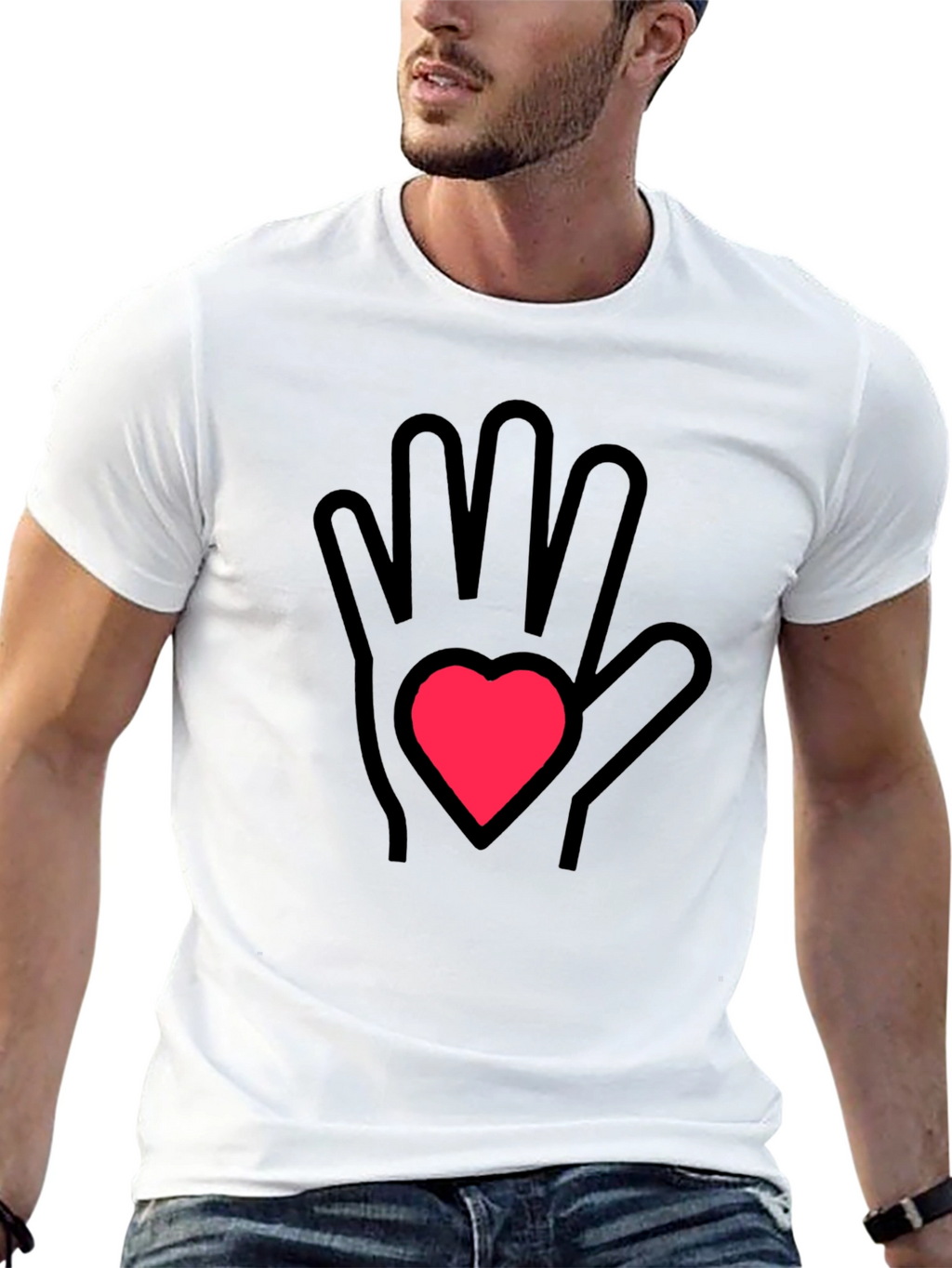 Hand Heart Graphic T-Shirt