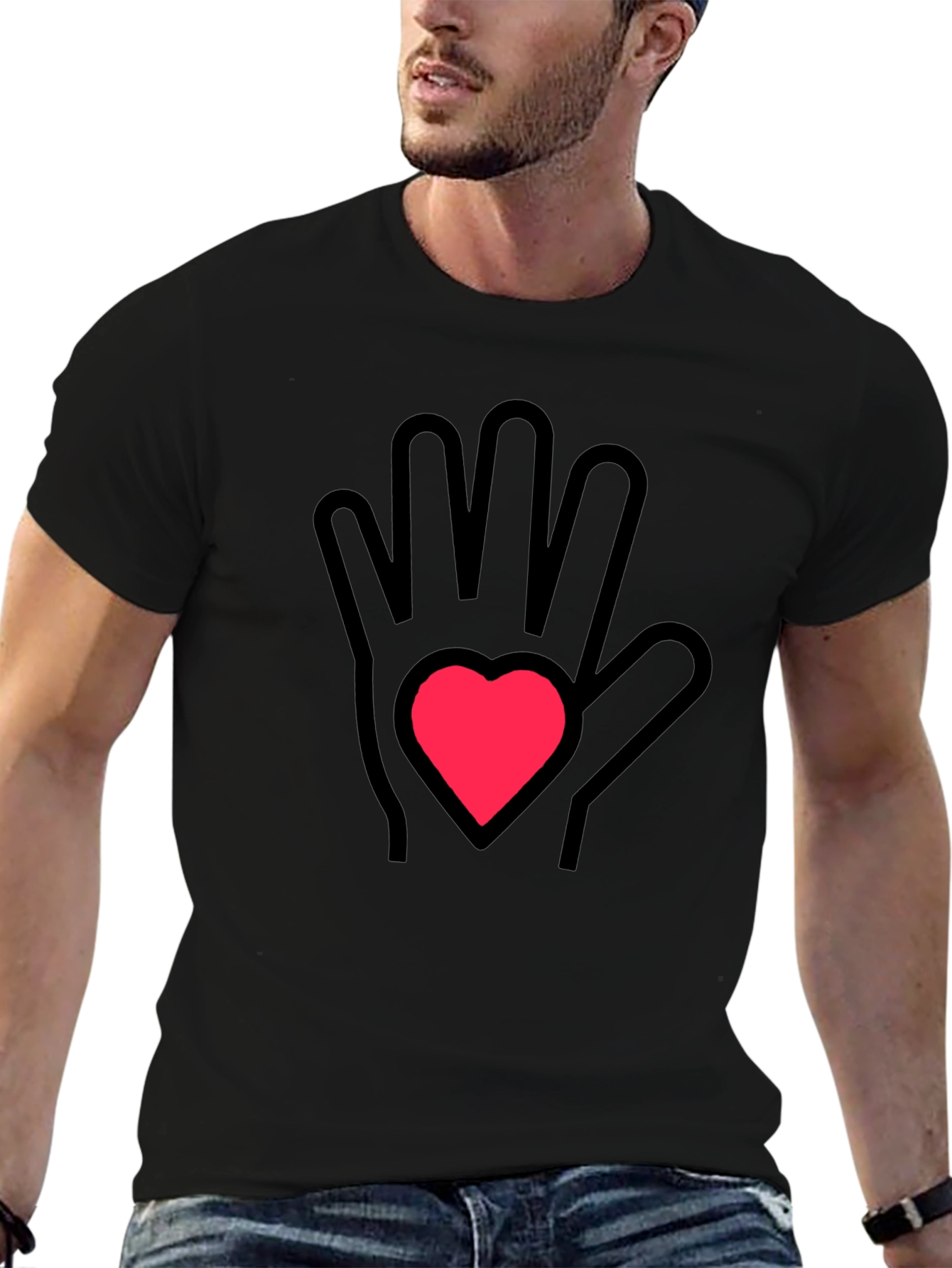 Hand Heart Graphic T-Shirt