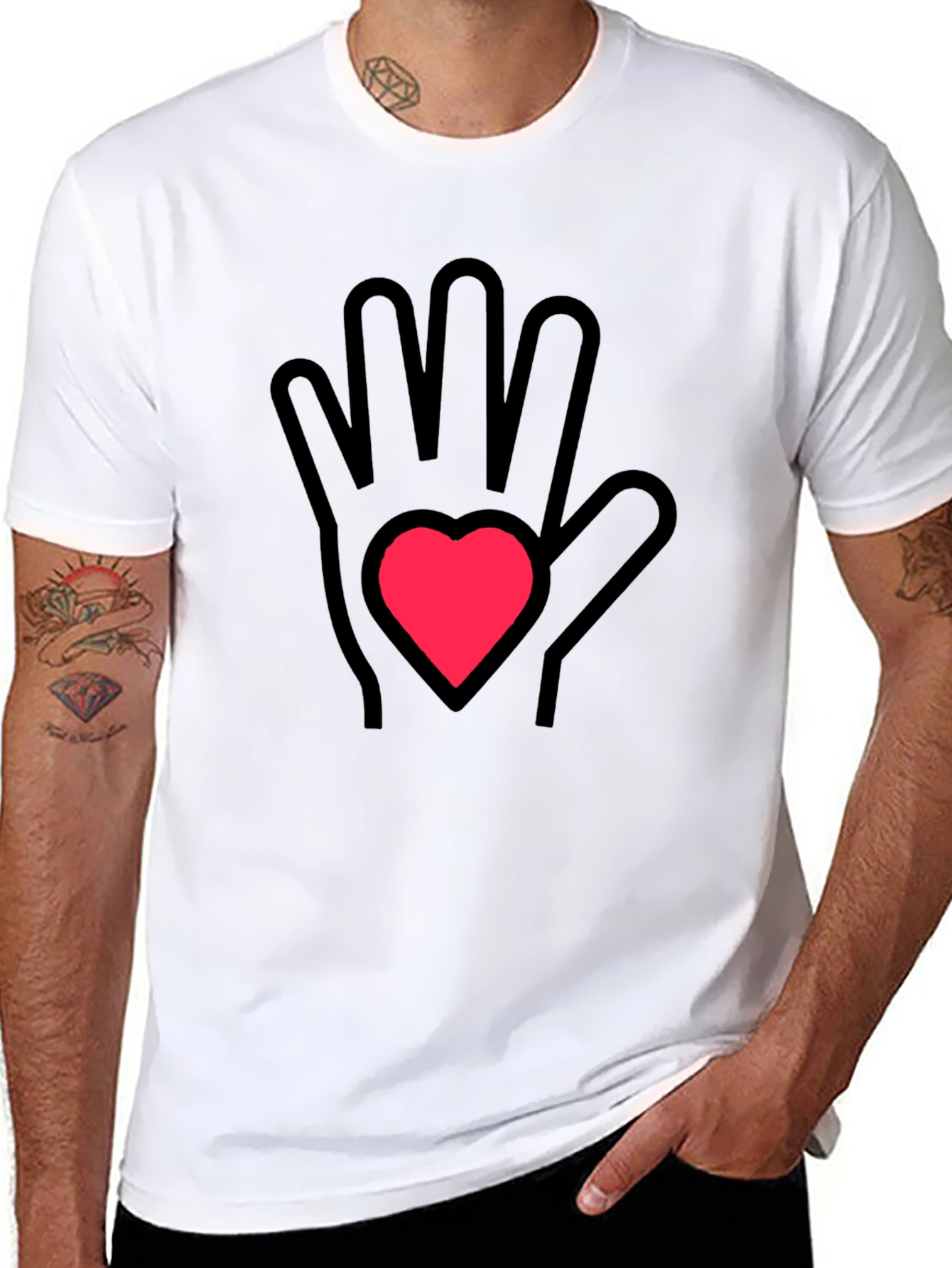 Hand Heart Graphic T-Shirt