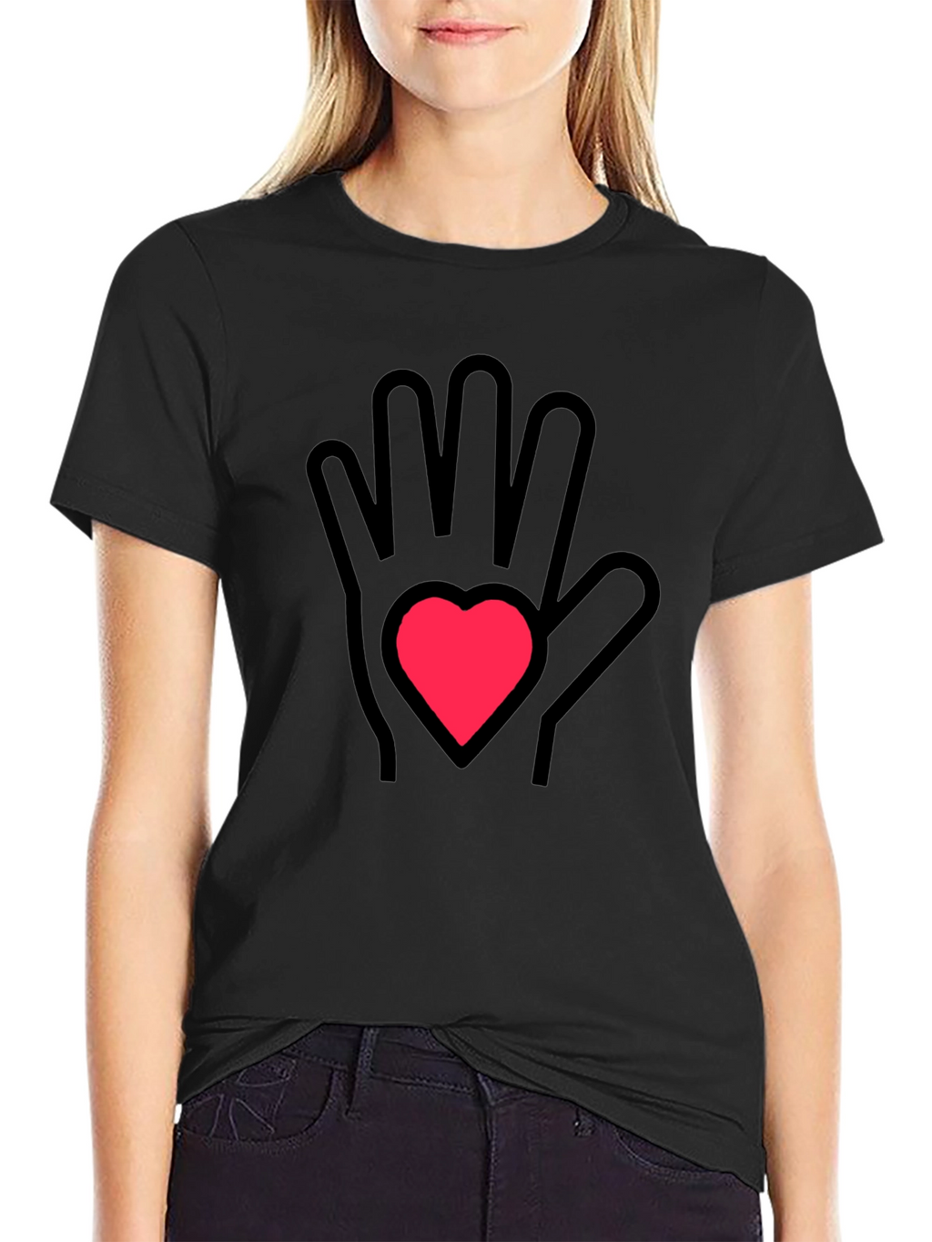 Hand Heart Graphic T-Shirt