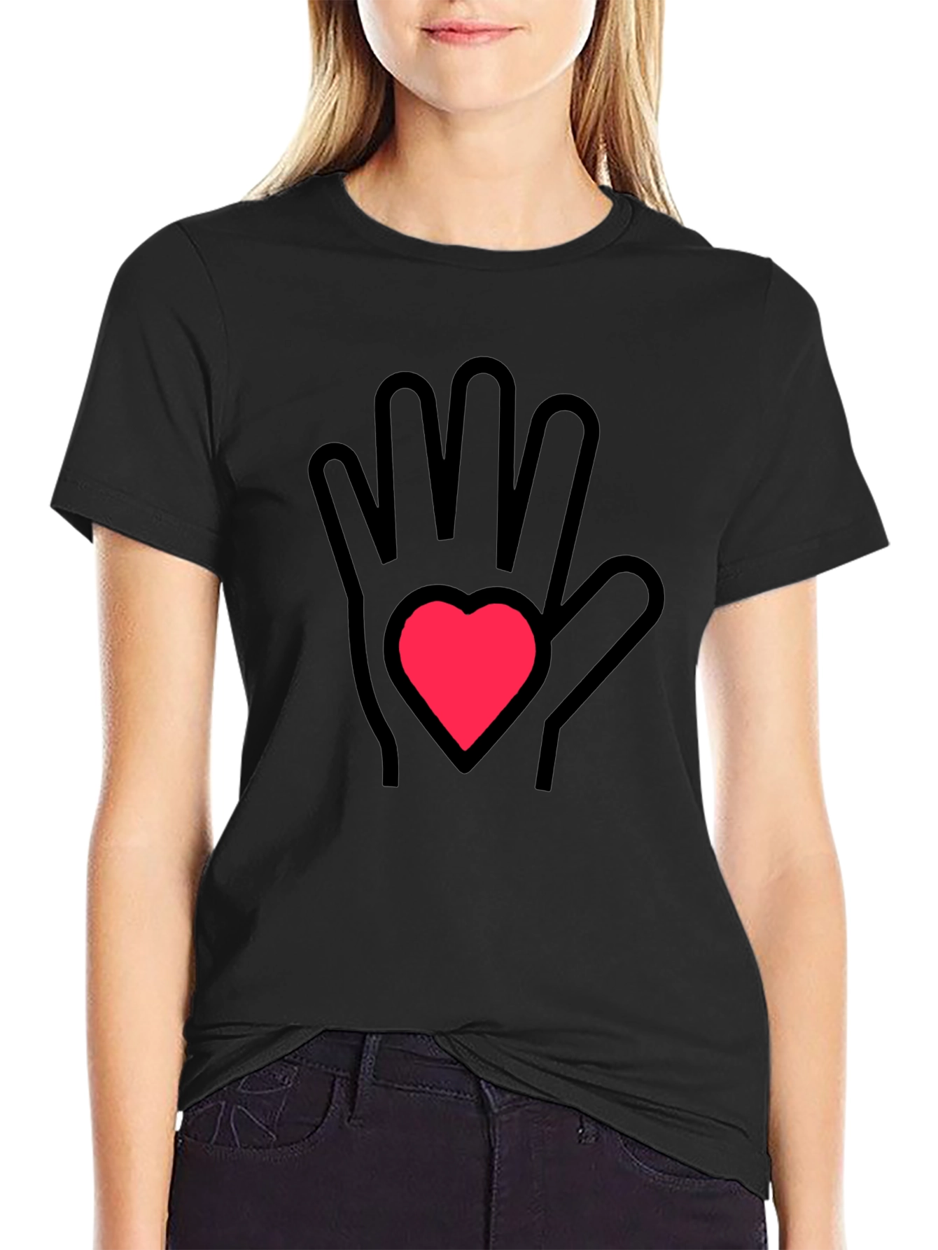 Hand Heart Graphic T-Shirt