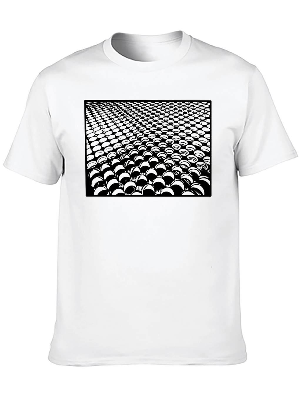 Abstract Spheres Graphic Black T-Shirt