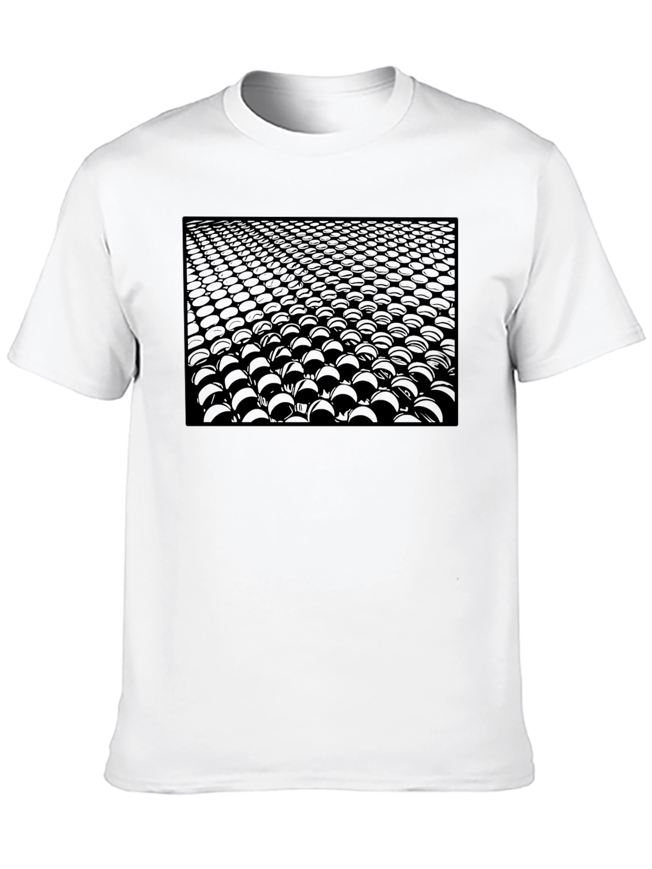 Abstract Spheres Graphic Black T-Shirt