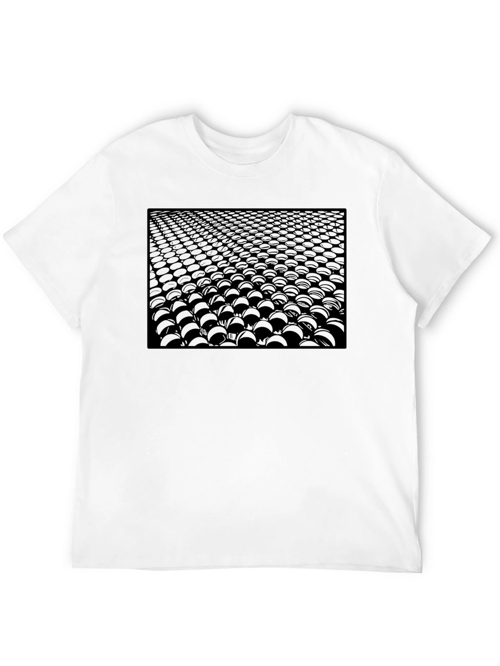Abstract Spheres Graphic Black T-Shirt