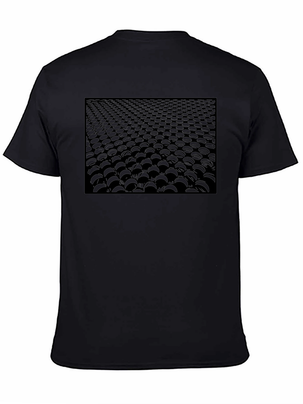 Abstract Spheres Graphic Black T-Shirt