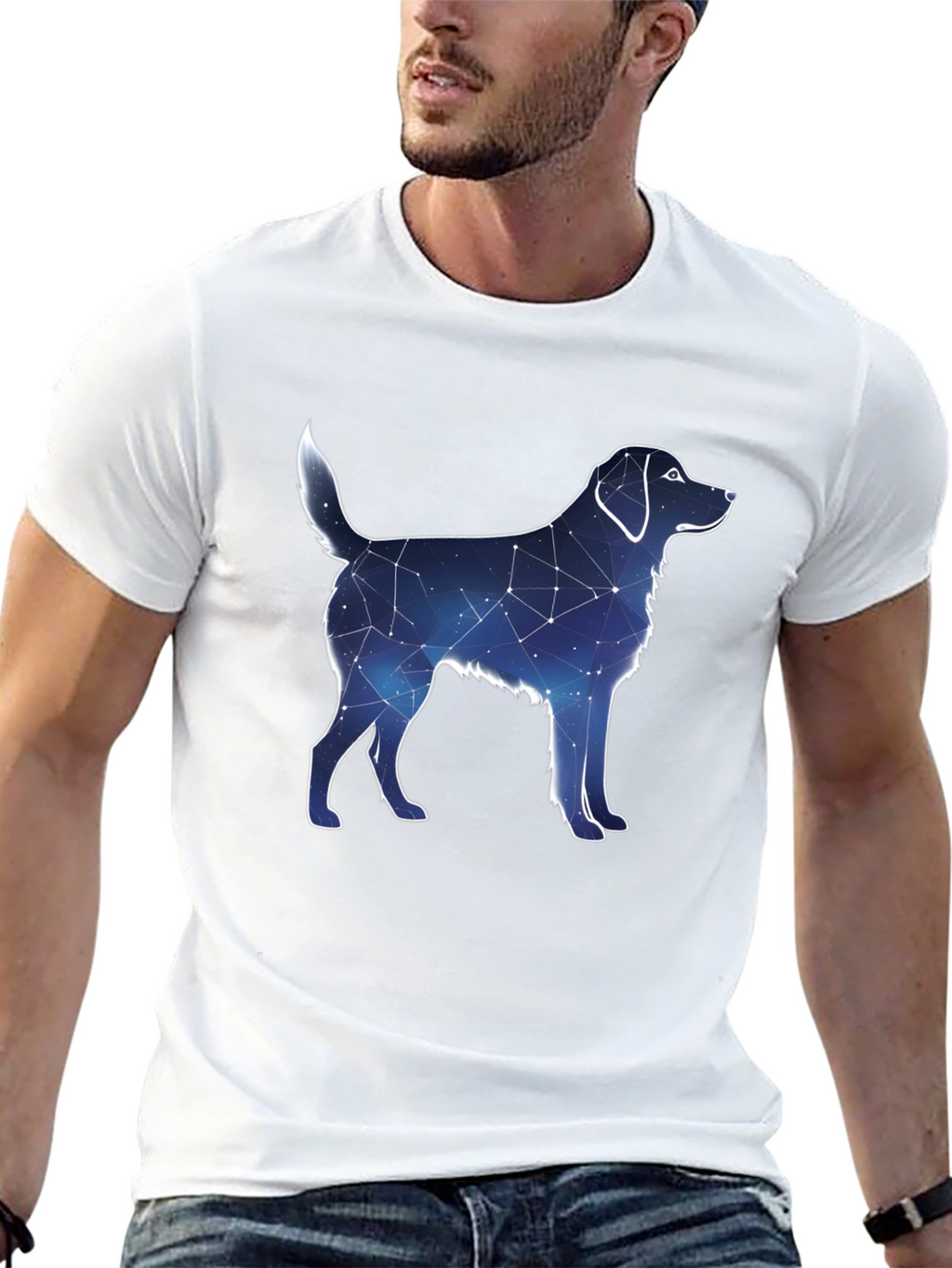 Constellation Dog Graphic Tee - Black